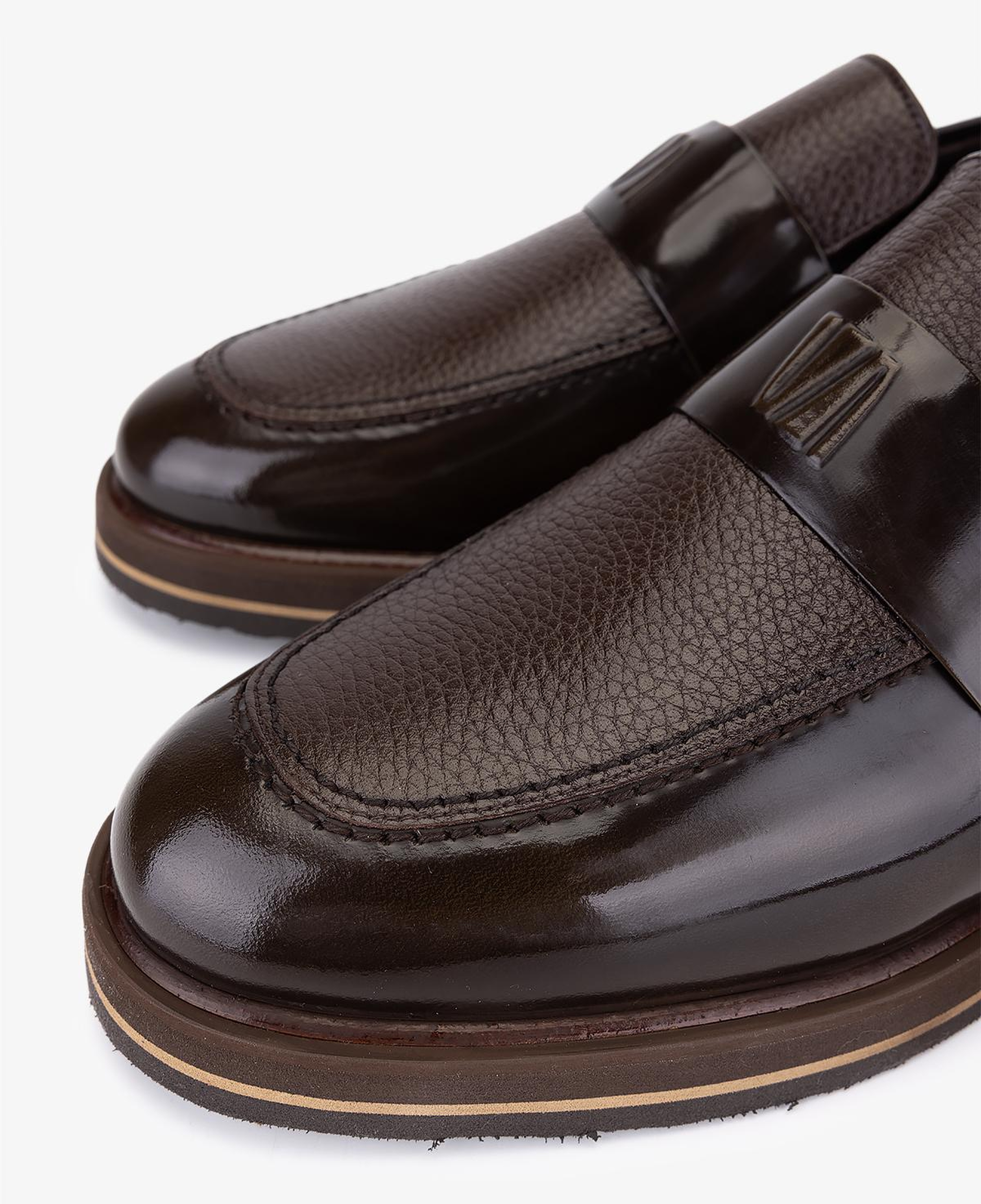 Valmenti Erkek Hakiki Deri Kahverengi Loafer Ayakkabı