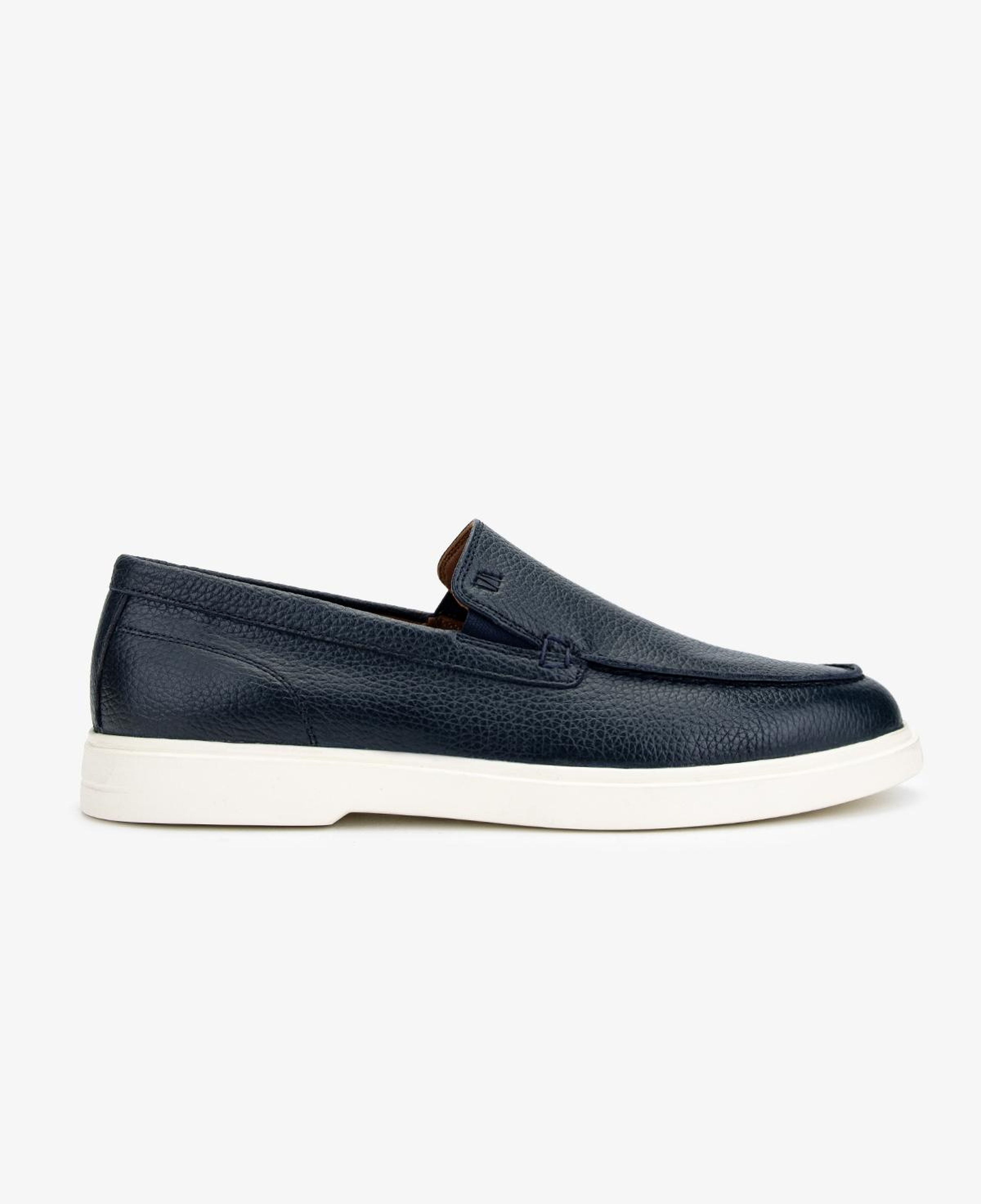Valmenti Erkek Hakiki Deri Lacivert Loafer Ayakkabı