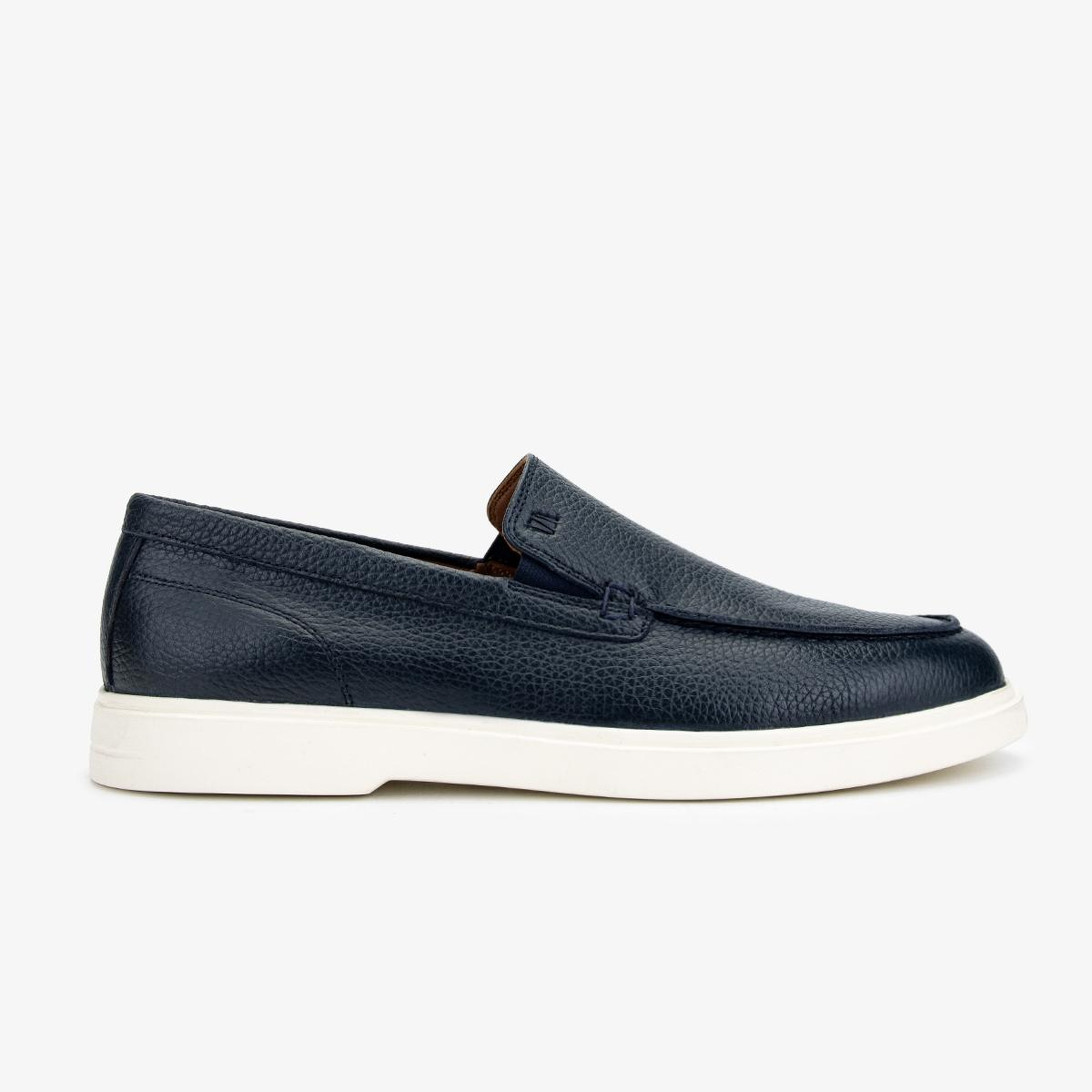 Valmenti Erkek Hakiki Deri Lacivert Loafer Ayakkabı
