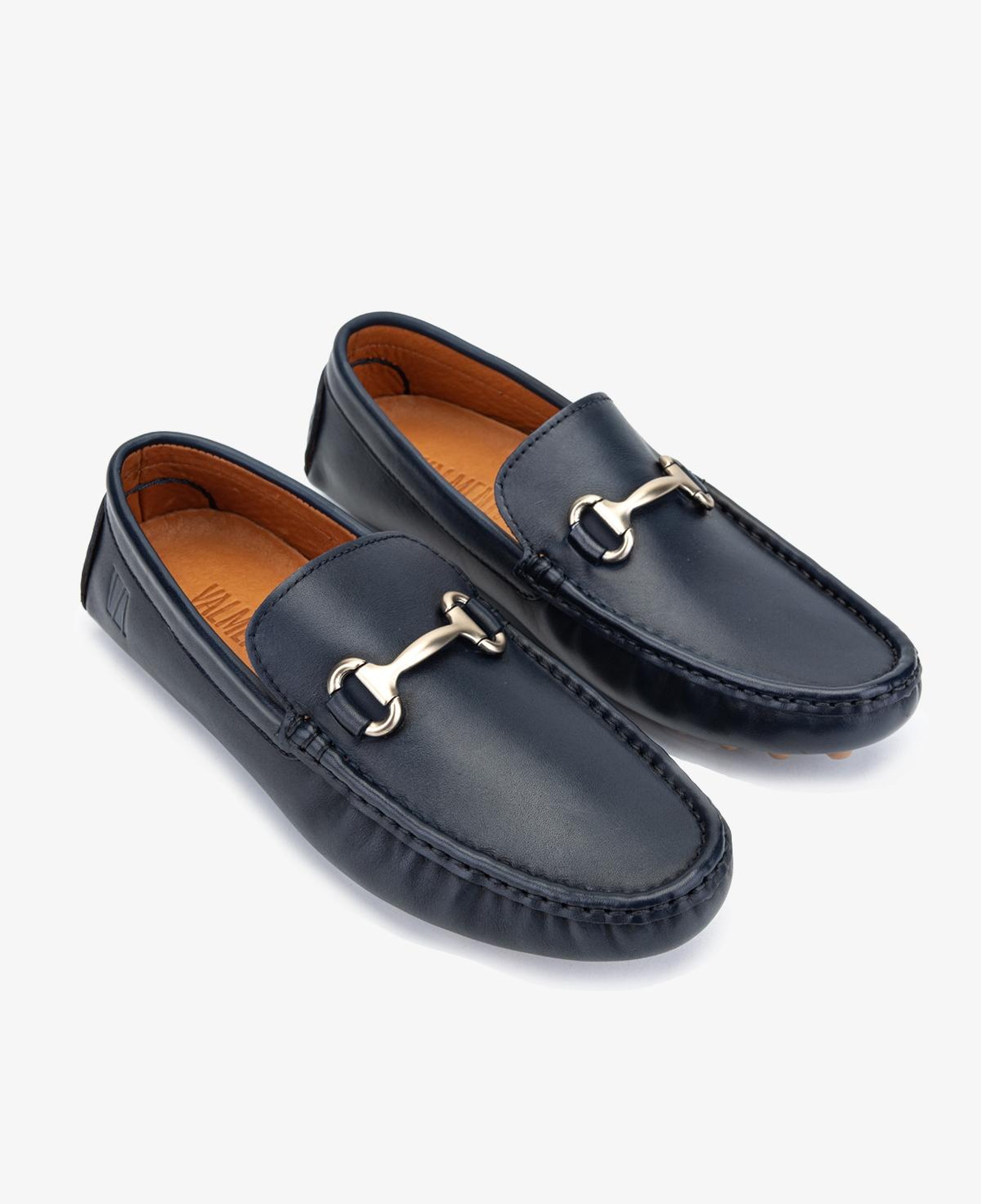 Valmenti Erkek Hakiki Deri Lacivert Loafer Ayakkabı