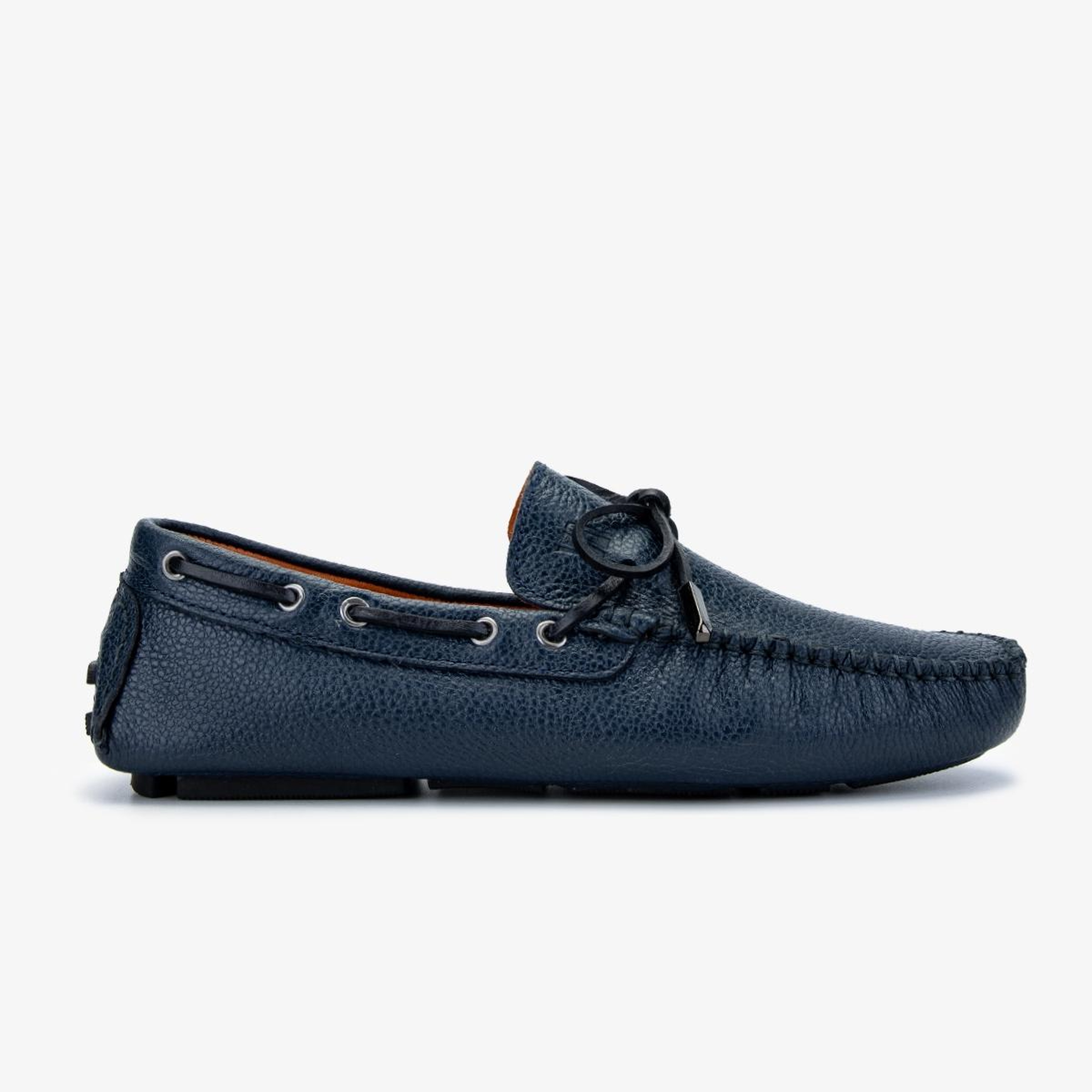 Valmenti Erkek Hakiki Deri Lacivert Loafer Ayakkabı
