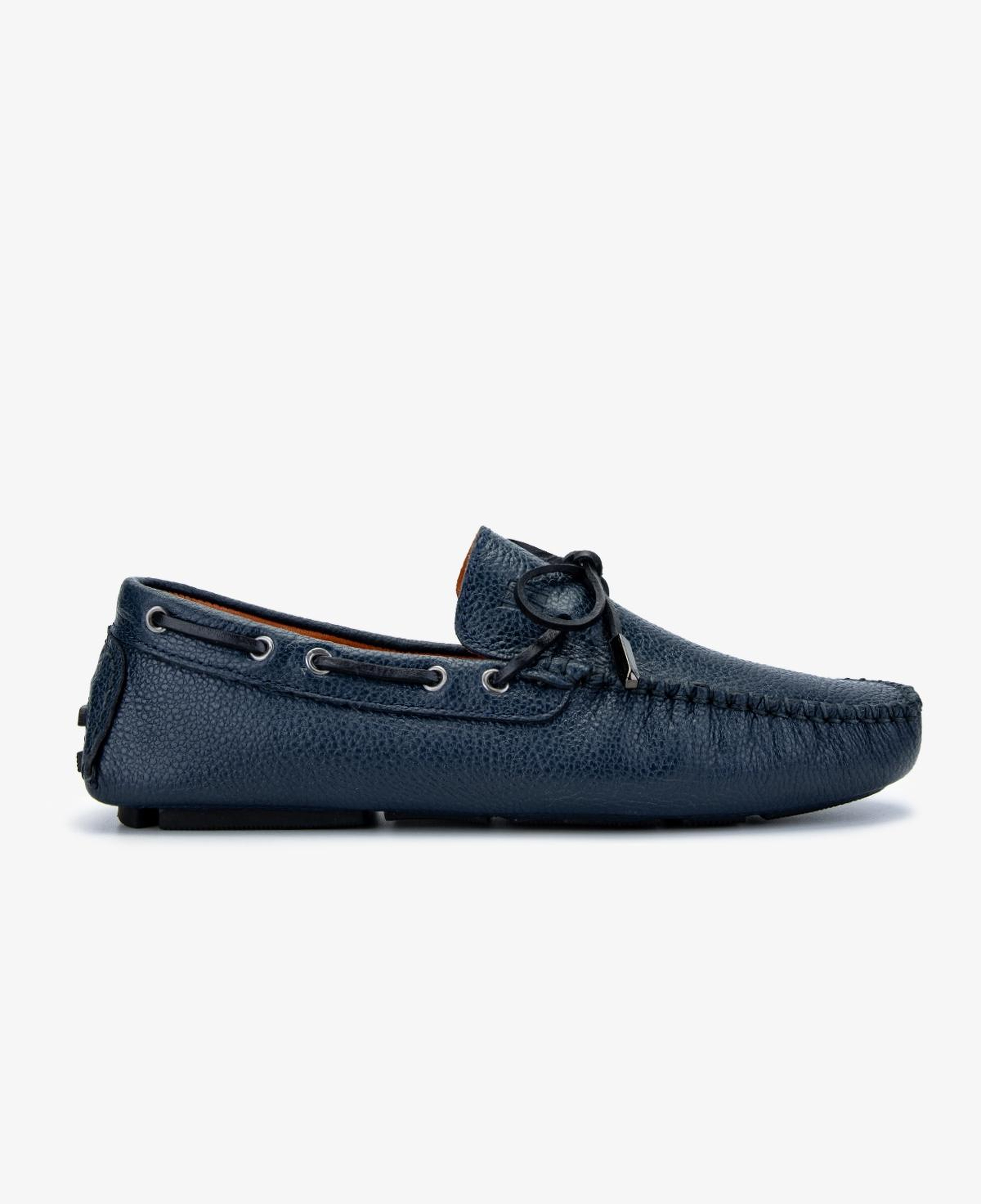 Valmenti Erkek Hakiki Deri Lacivert Loafer Ayakkabı