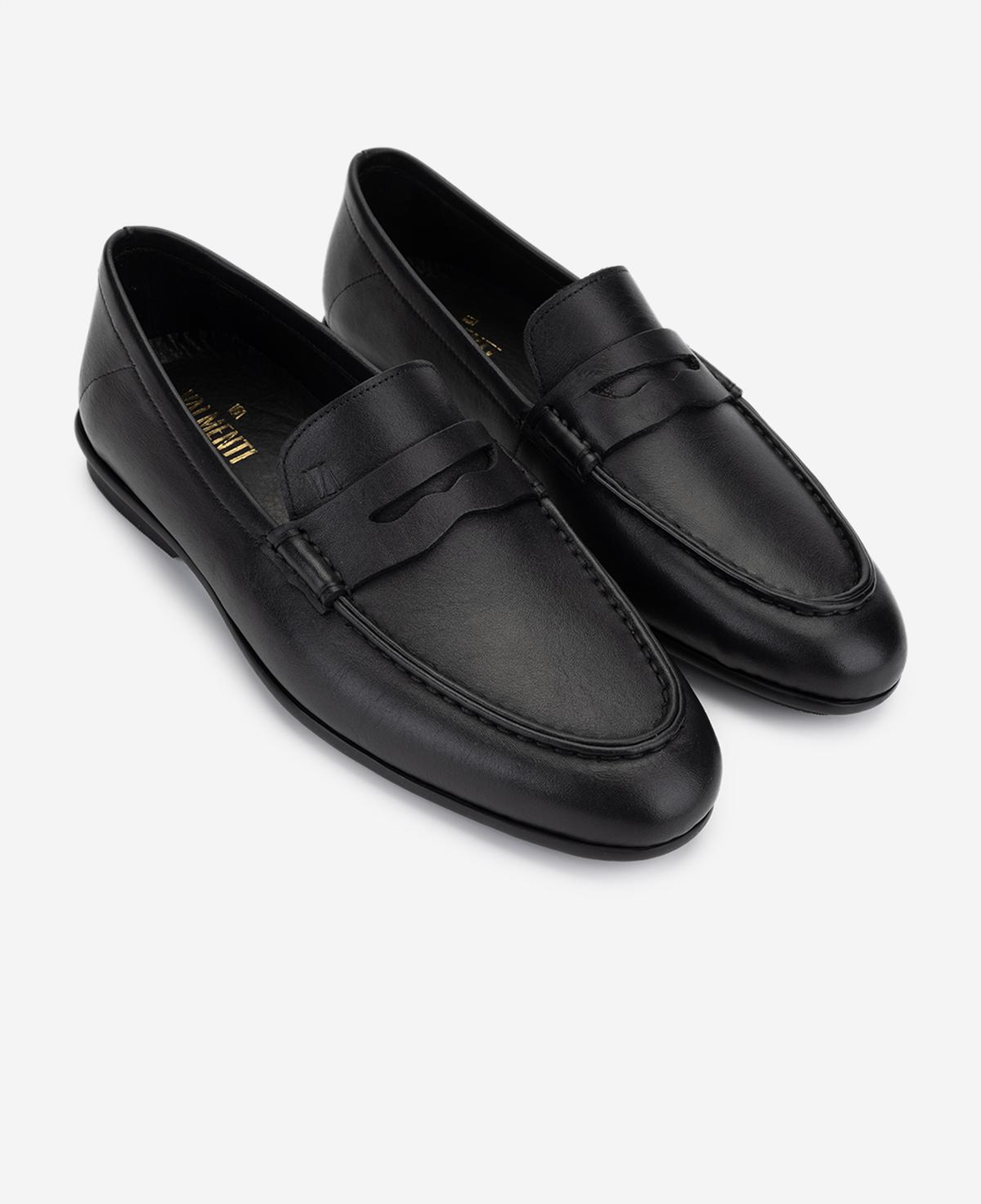 Valmenti Erkek Hakiki Deri Siyah Loafer Ayakkabı