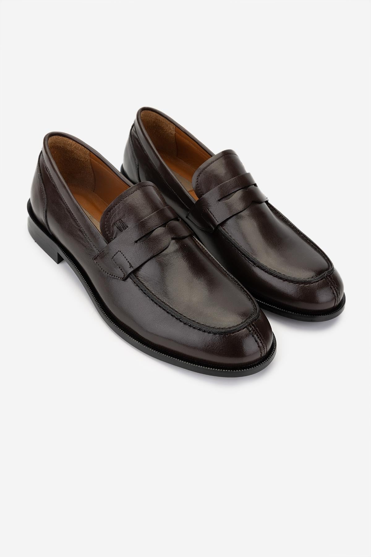 Valmenti Erkek Hakiki Deri Fındık Loafer Ayakkabı