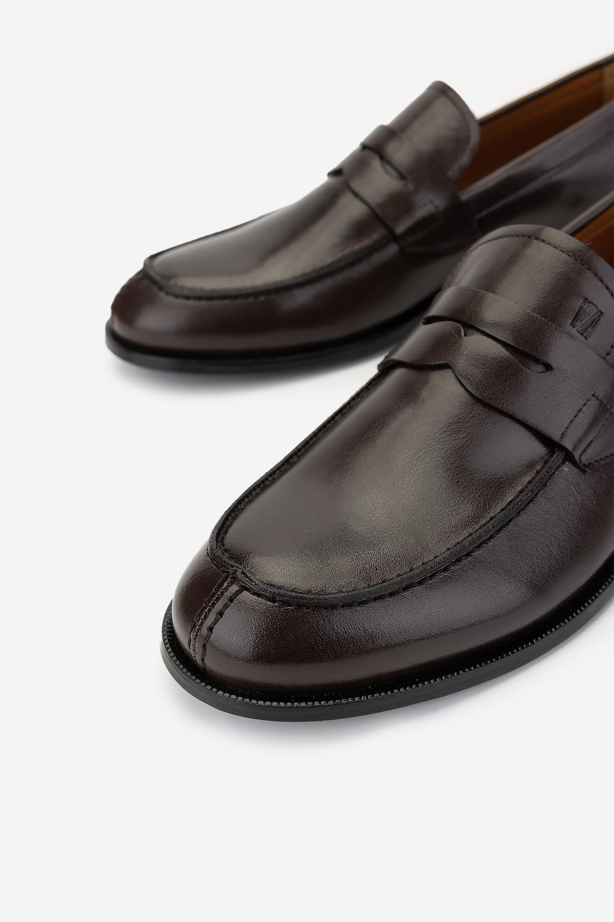 Valmenti Erkek Hakiki Deri Fındık Loafer Ayakkabı