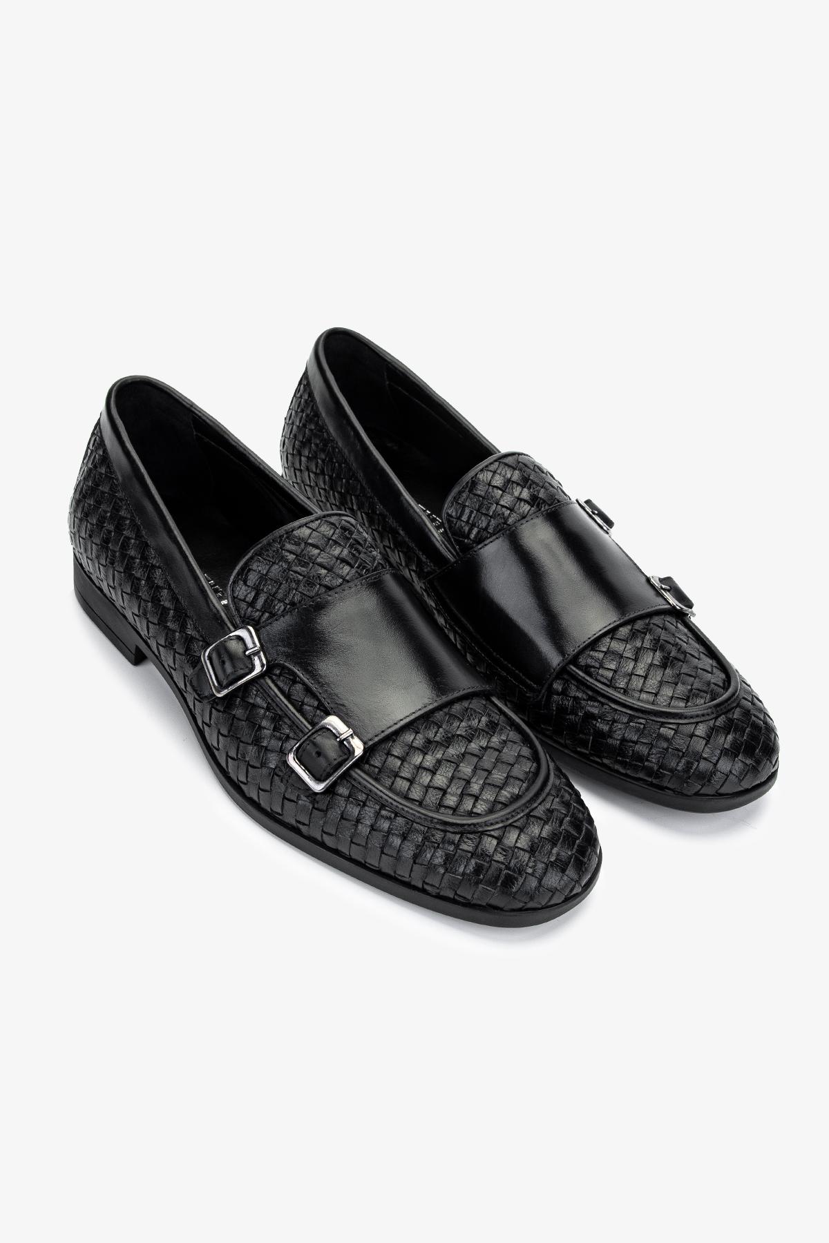 Valmenti Erkek Hakiki Deri Siyah Loafer Ayakkabı