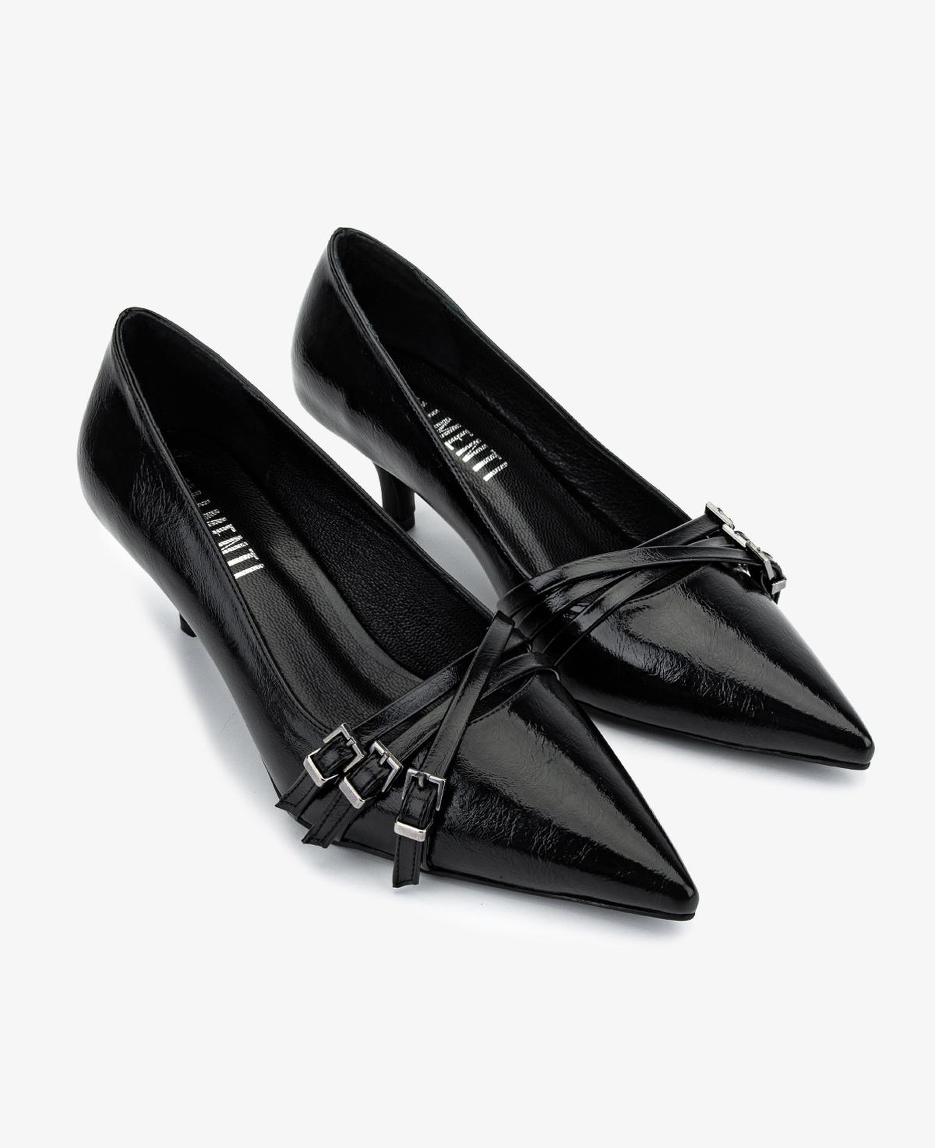 Valmenti Kadın Suni Deri Siyah Stiletto Ayakkabı