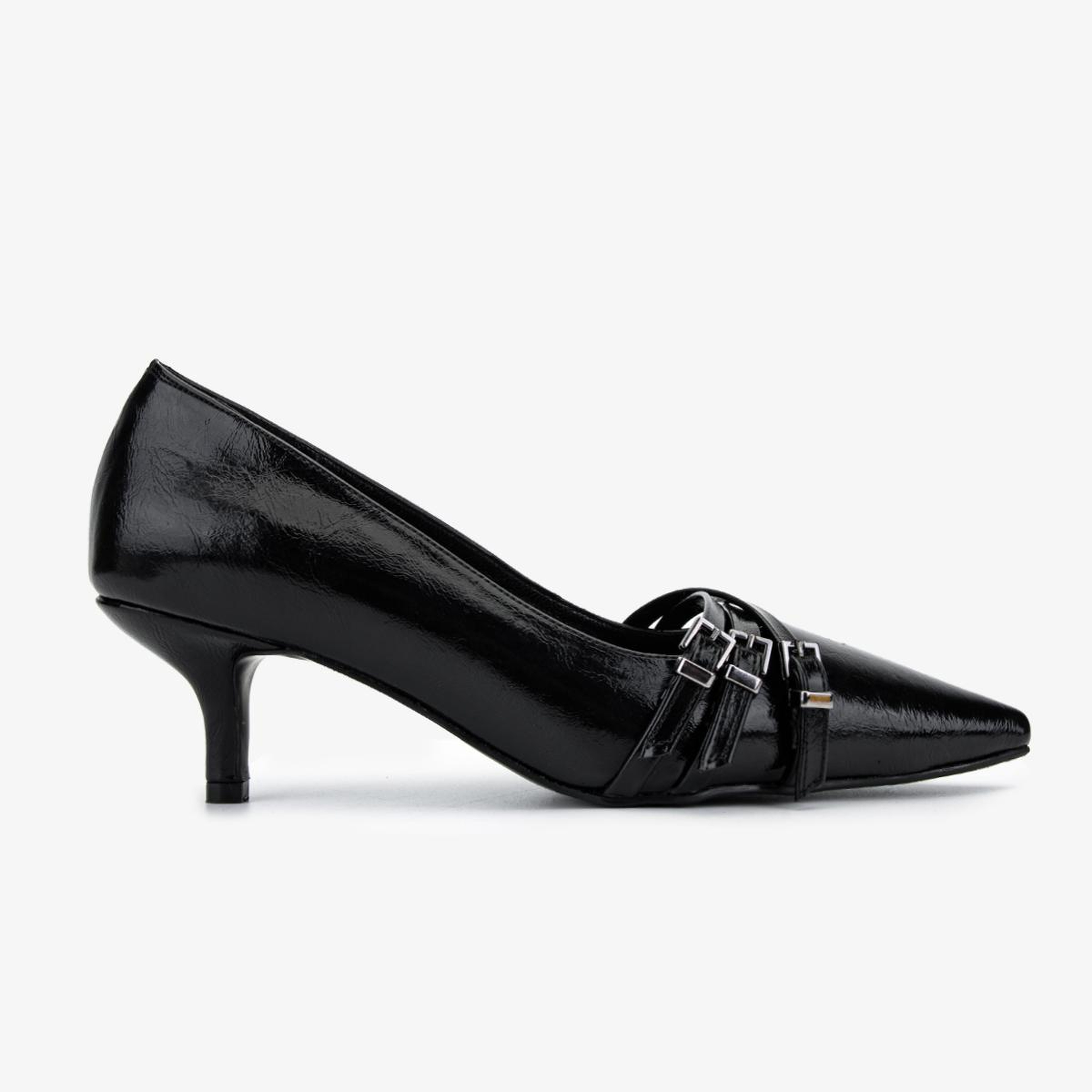Valmenti Kadın Suni Deri Siyah Stiletto Ayakkabı