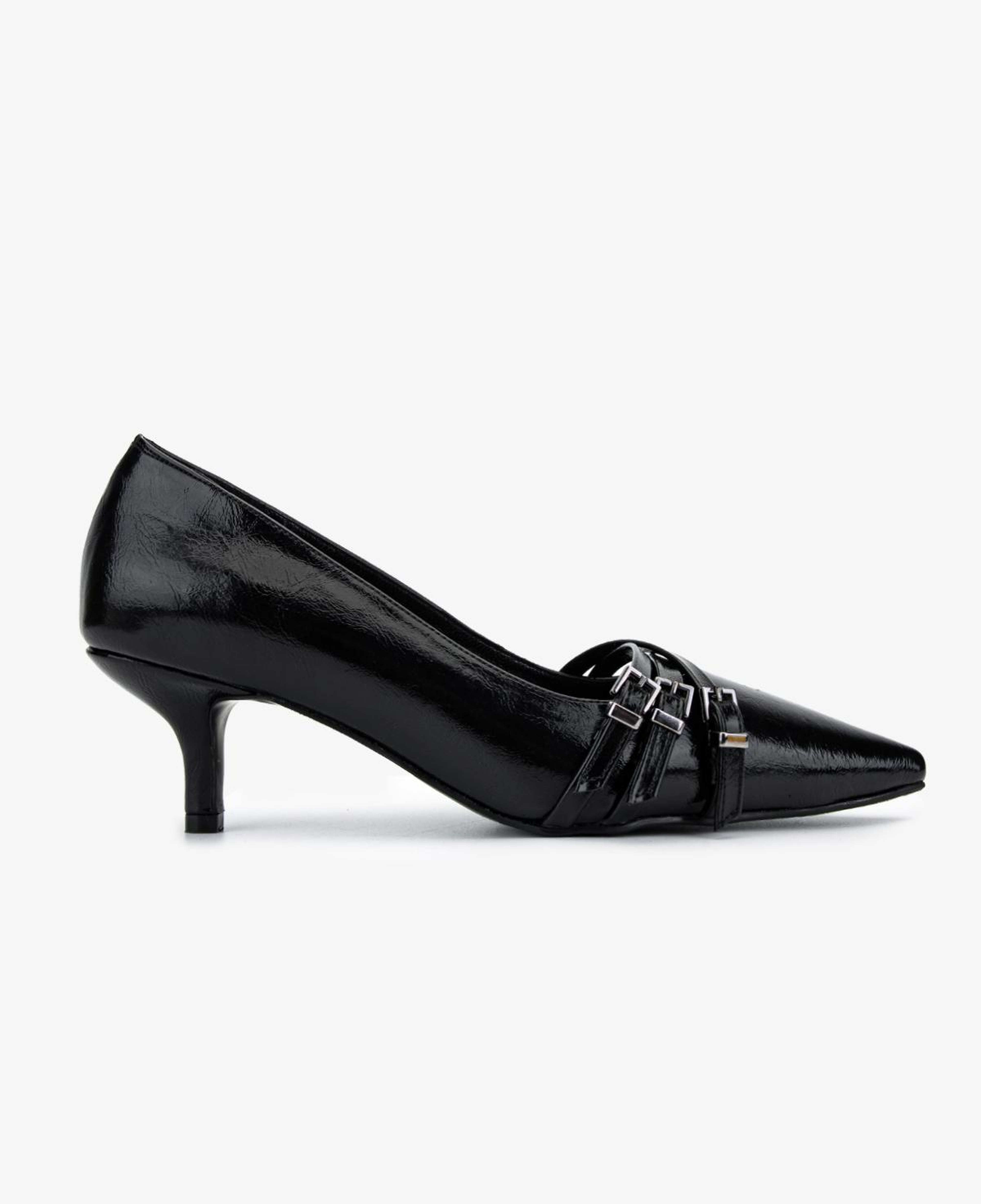 Valmenti Kadın Suni Deri Siyah Stiletto Ayakkabı