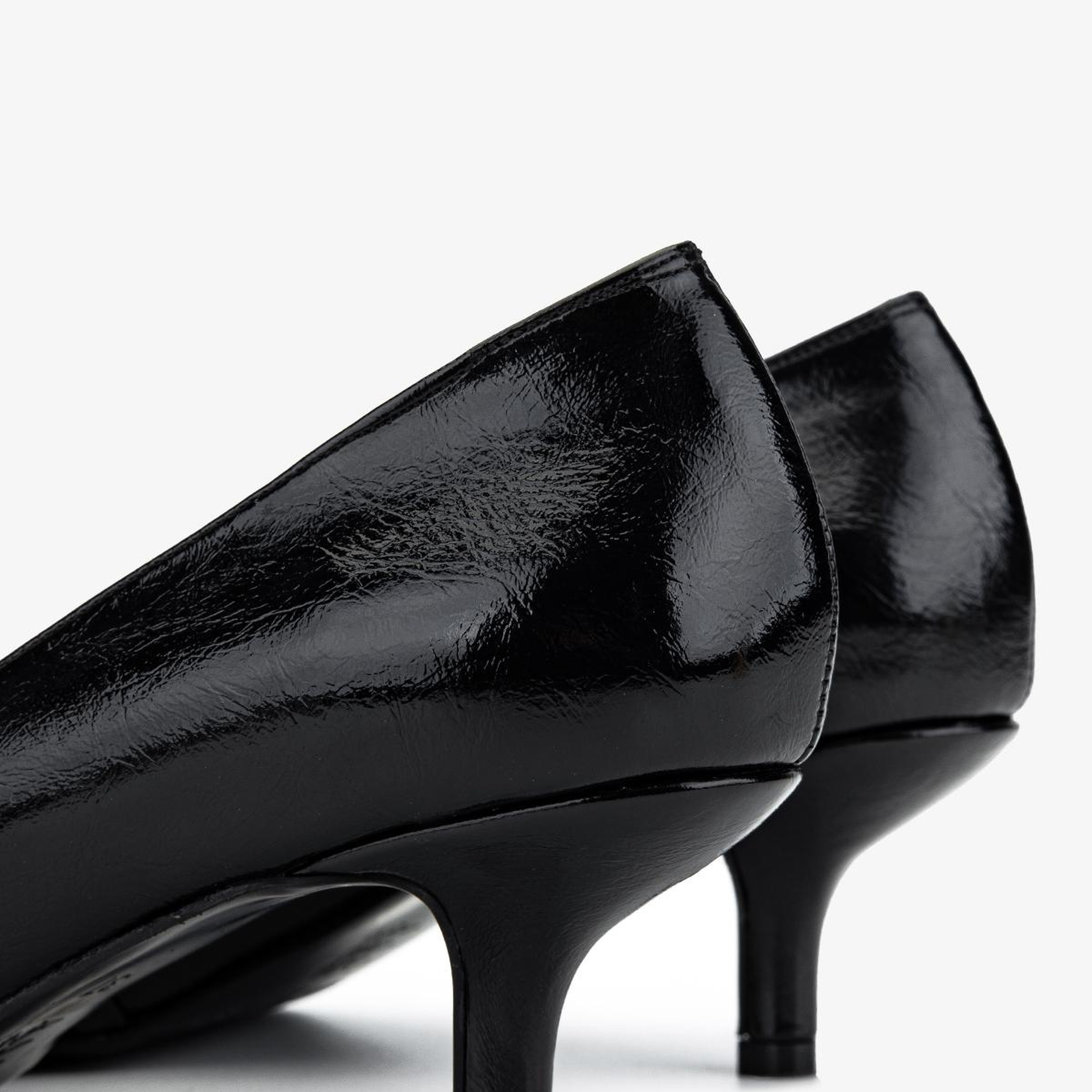 Valmenti Kadın Suni Deri Siyah Stiletto Ayakkabı