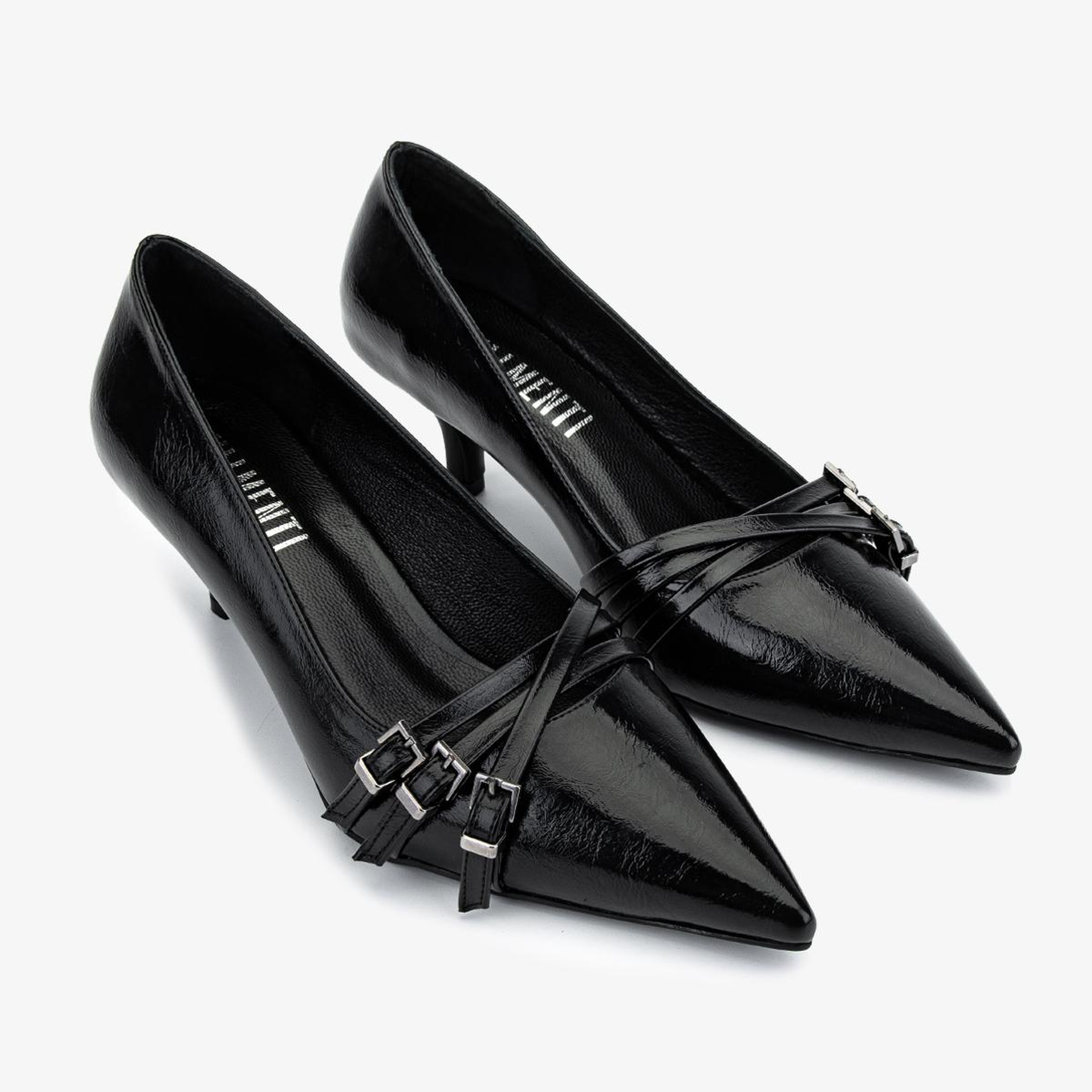Valmenti Kadın Suni Deri Siyah Stiletto Ayakkabı