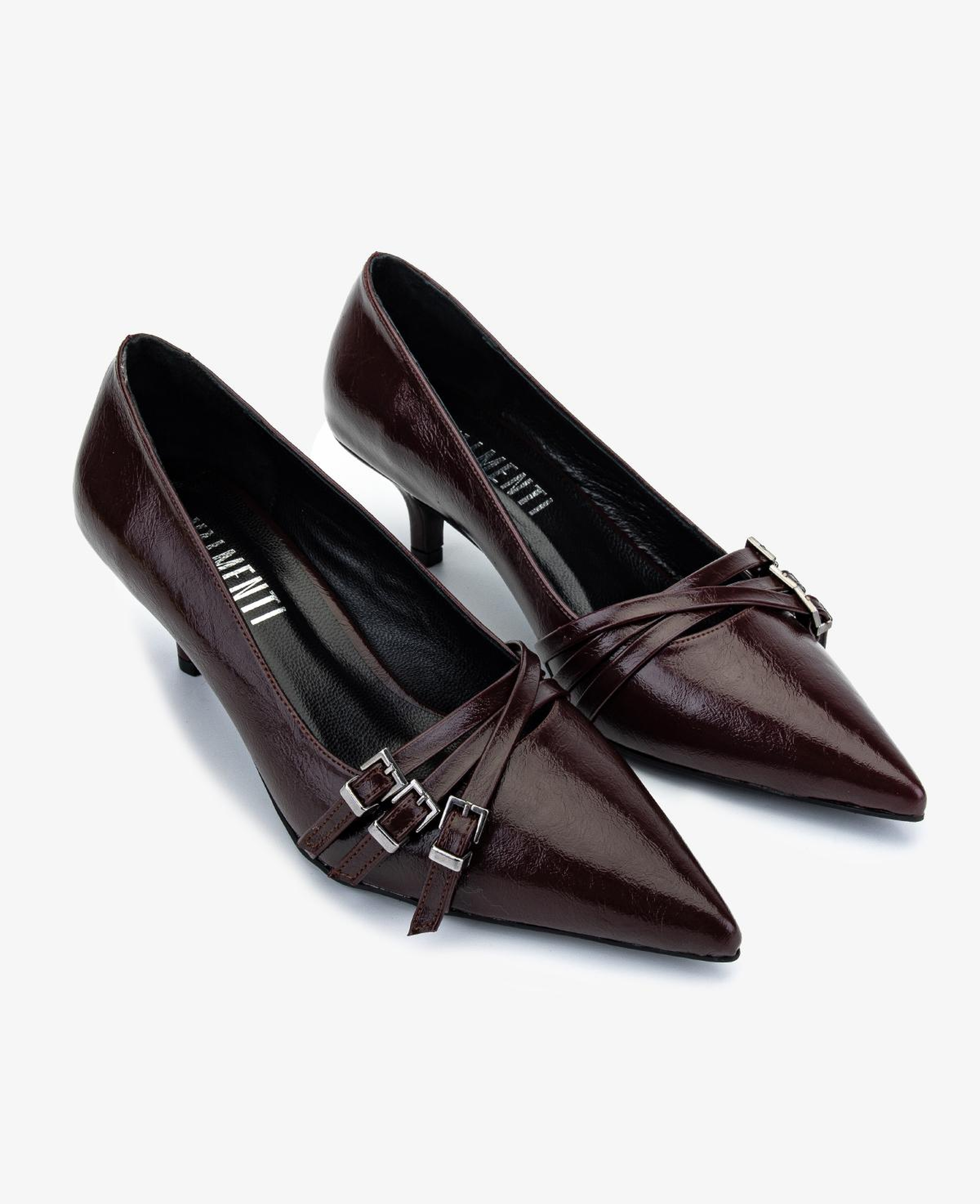 Valmenti Kadın Suni Deri Bordo Stiletto Ayakkabı