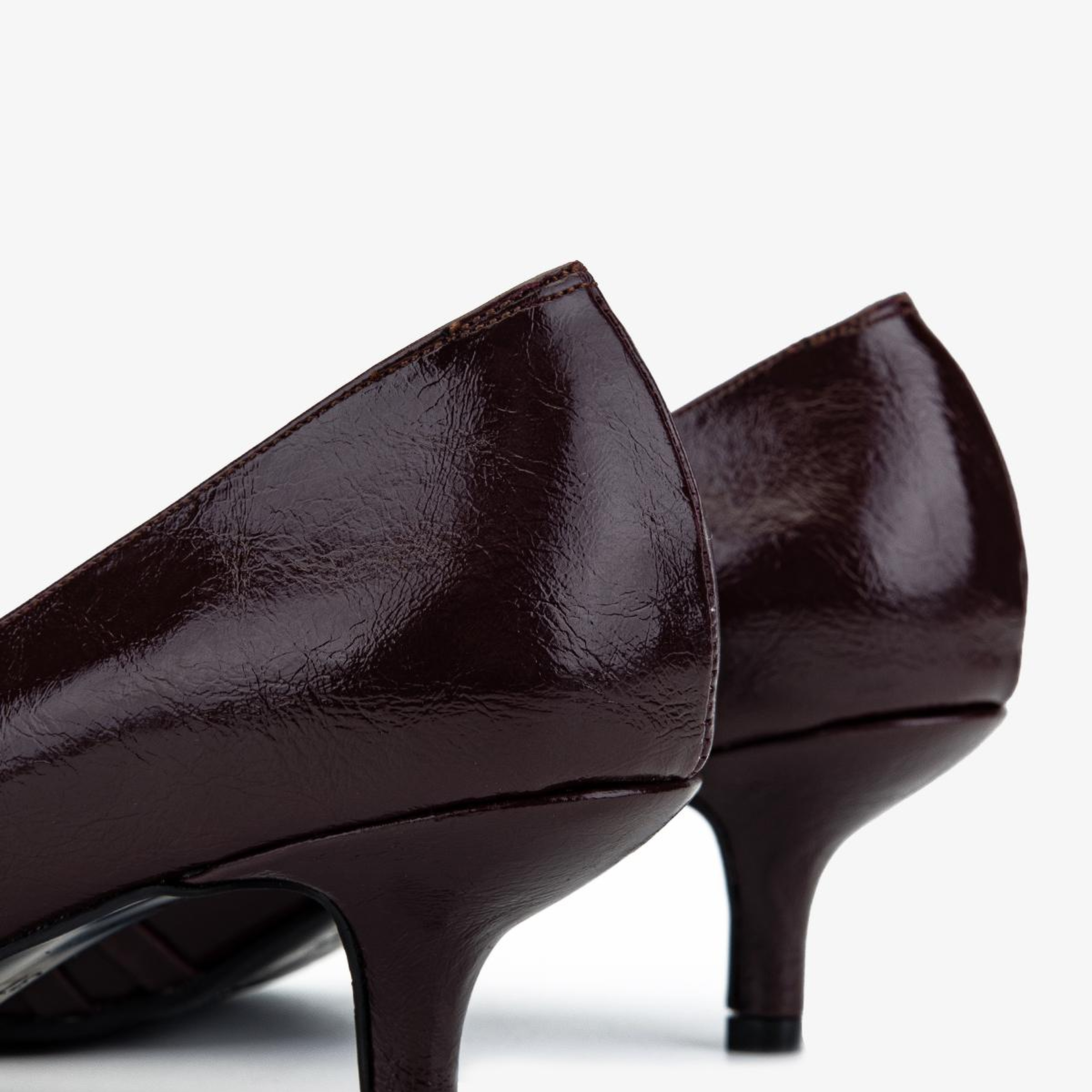 Valmenti Kadın Suni Deri Bordo Stiletto Ayakkabı