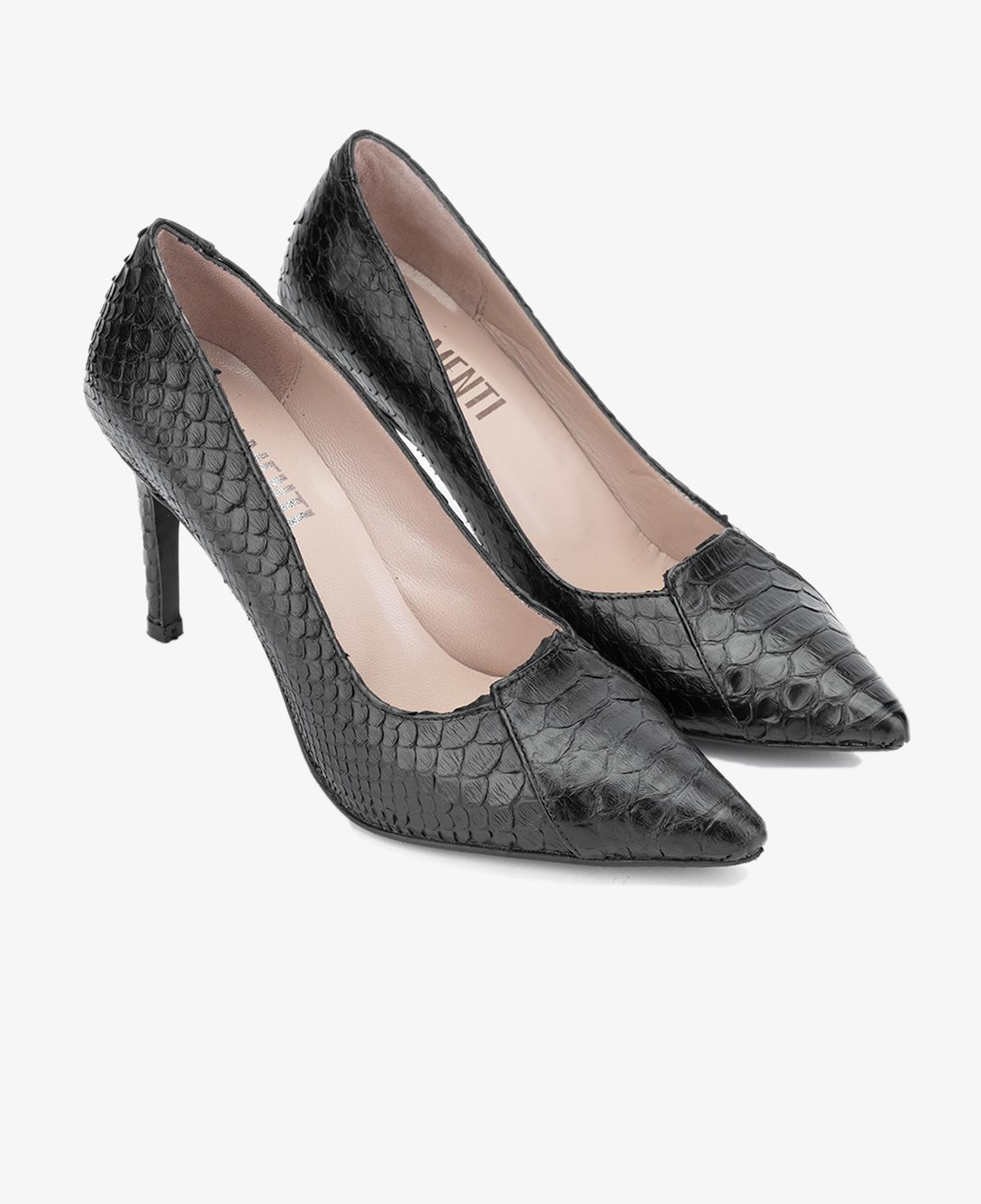 Valmenti Kadın Hakiki Deri Siyah Stiletto Ayakkabı