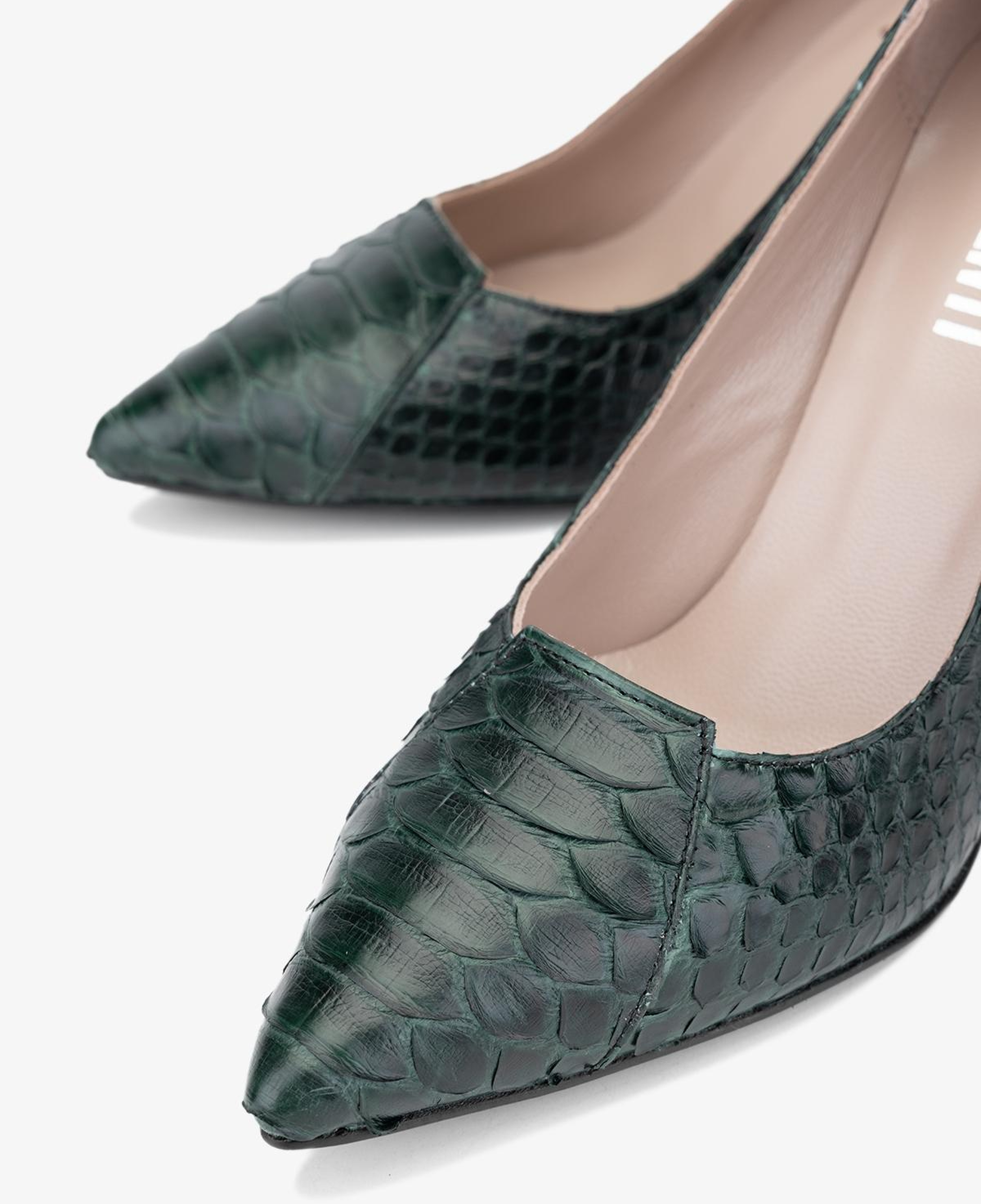 Valmenti Kadın Hakiki Deri Yeşil Stiletto Ayakkabı