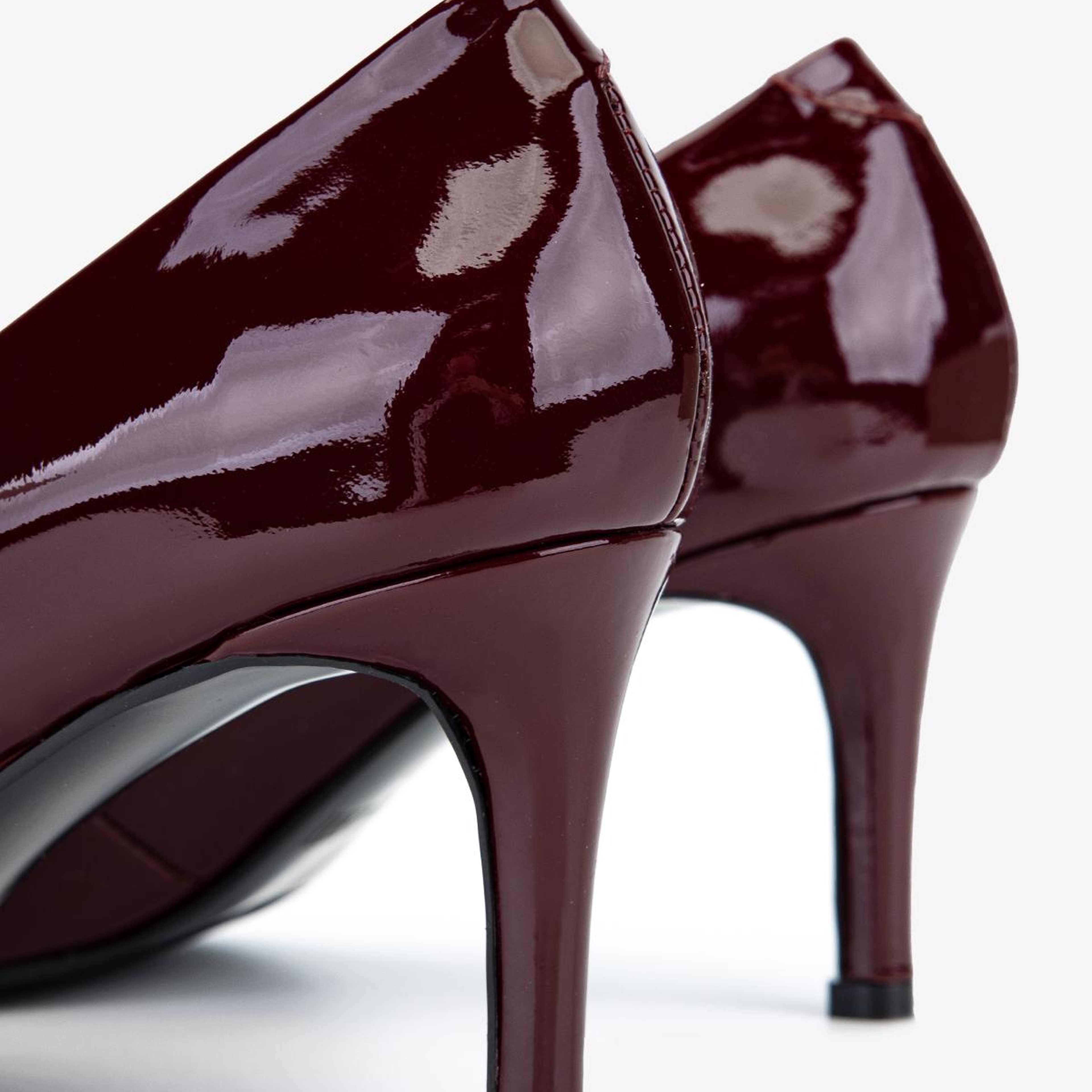 Valmenti Kadın Hakiki Deri Bordo Stiletto Ayakkabı