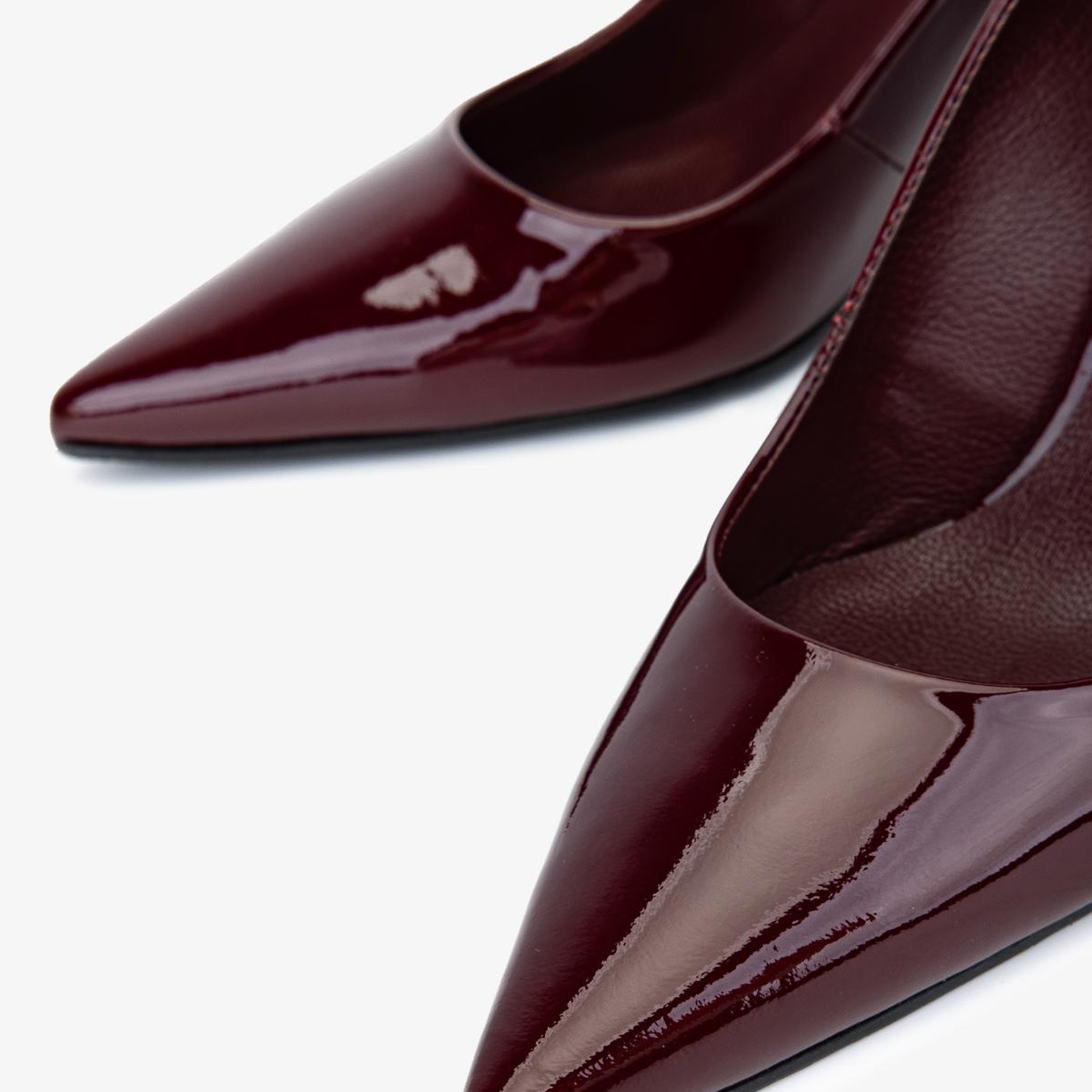 Valmenti Kadın Hakiki Deri Bordo Stiletto Ayakkabı