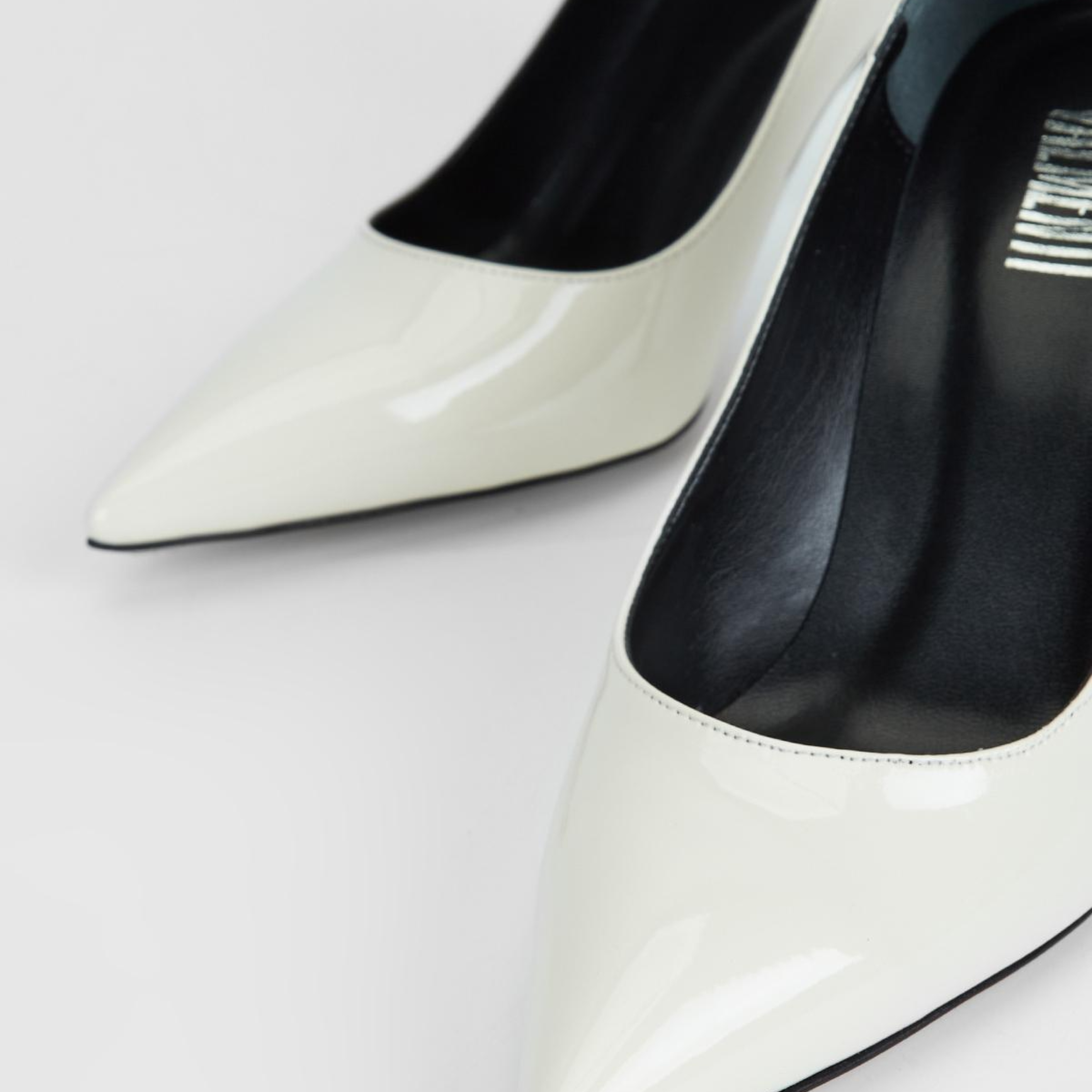 Valmenti Kadın Suni Deri Beyaz Stiletto Ayakkabı