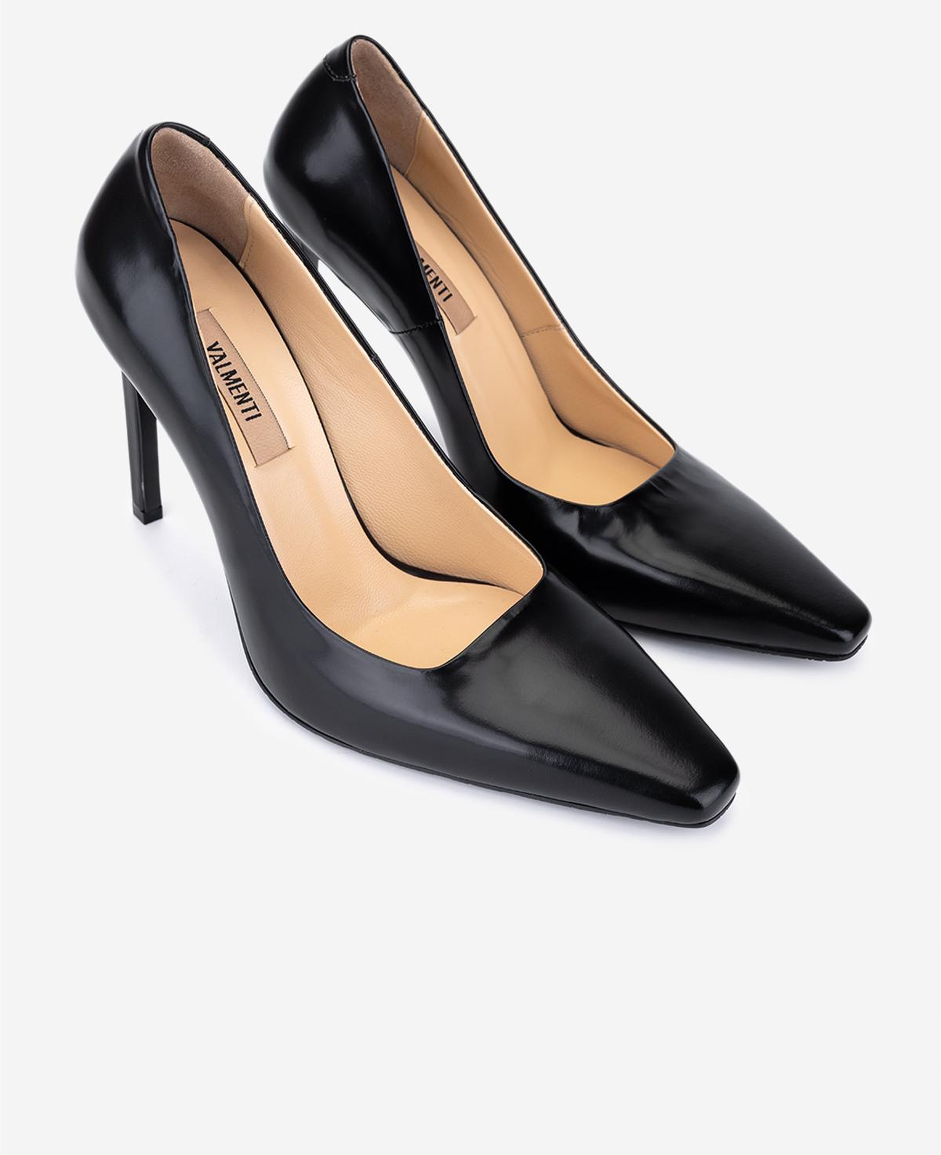 Valmenti Kadın Hakiki Deri Siyah Açma Stiletto Ayakkabı