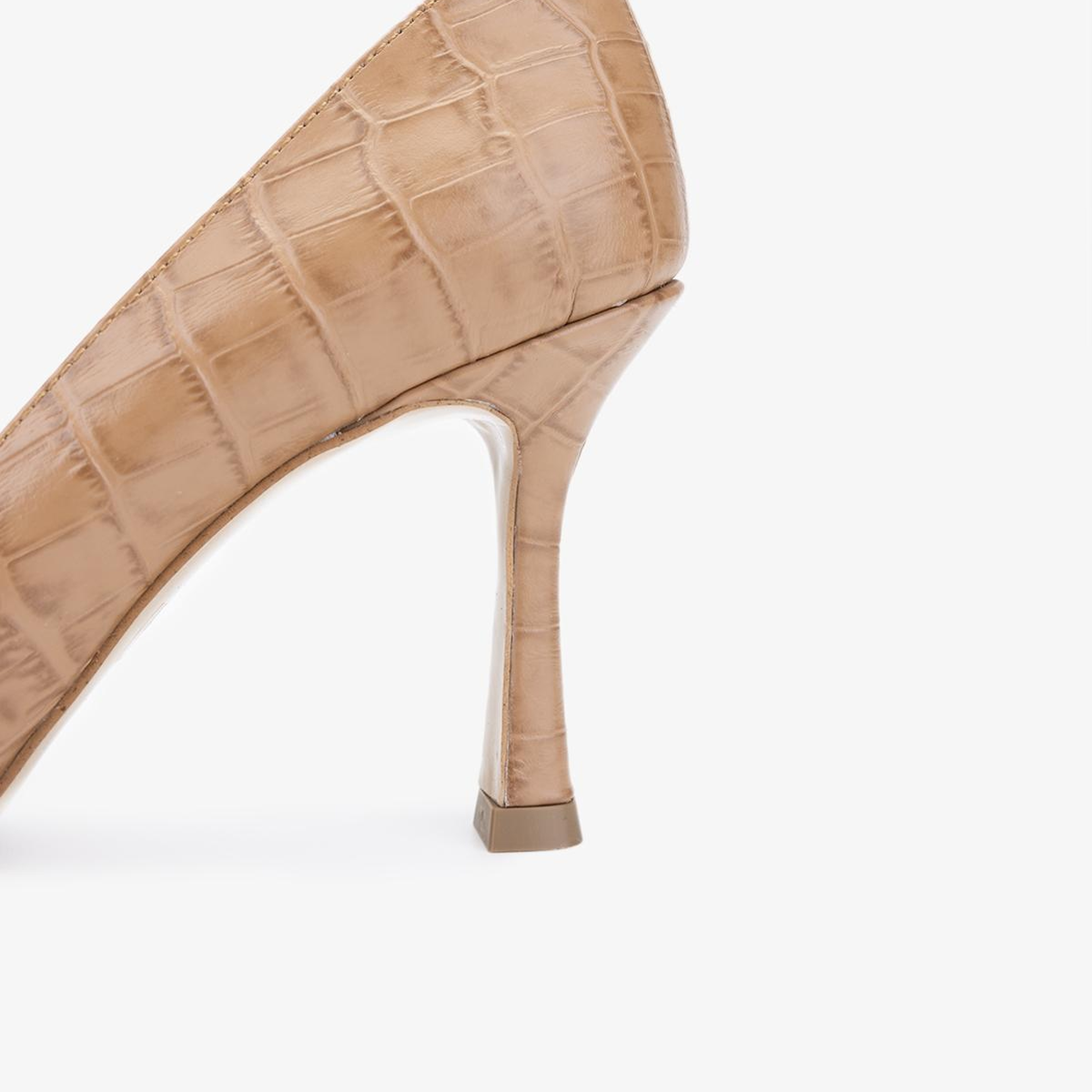 Valmenti Kadın Hakiki Deri Karamel Stiletto Ayakkabı