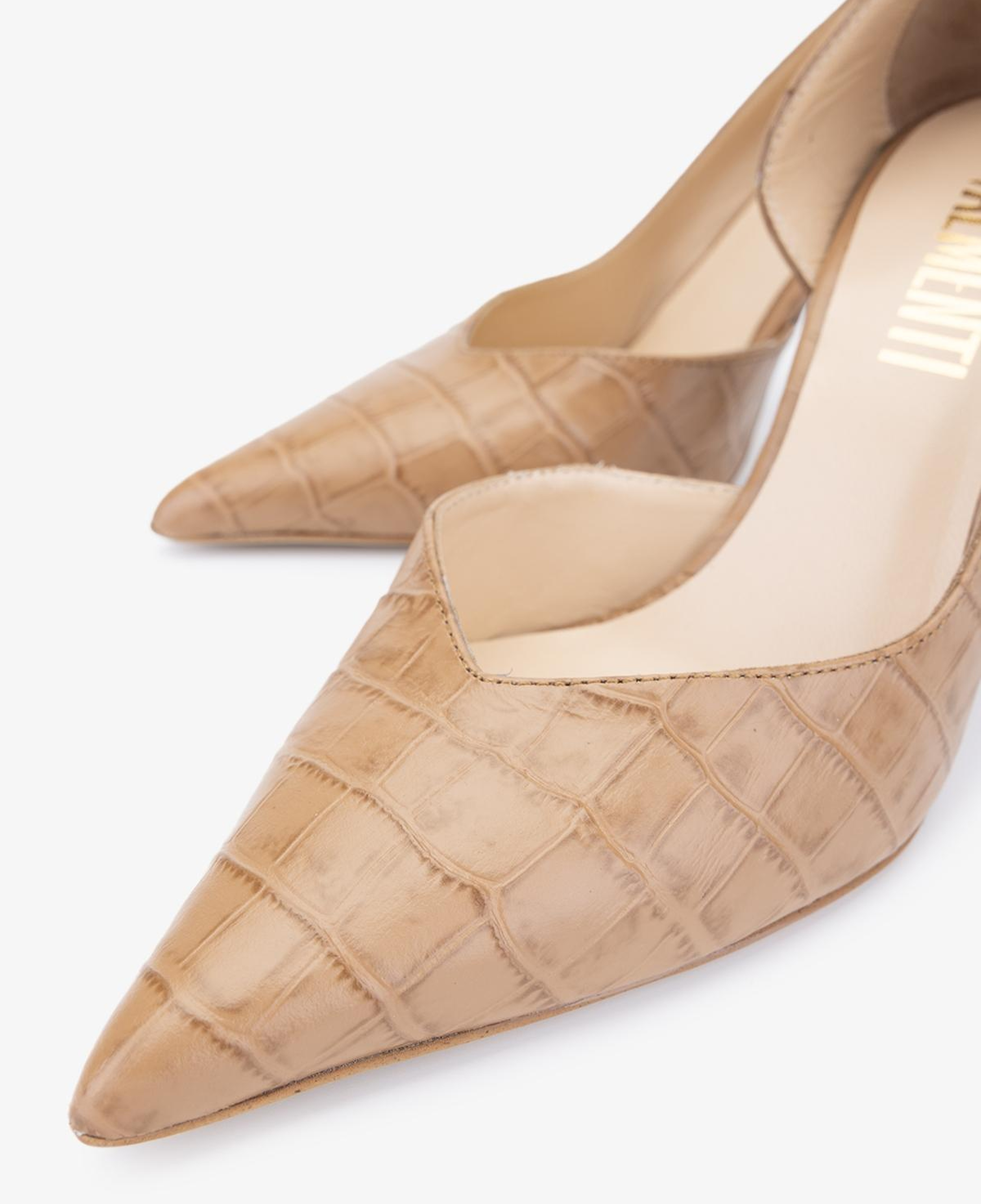 Valmenti Kadın Hakiki Deri Karamel Stiletto Ayakkabı