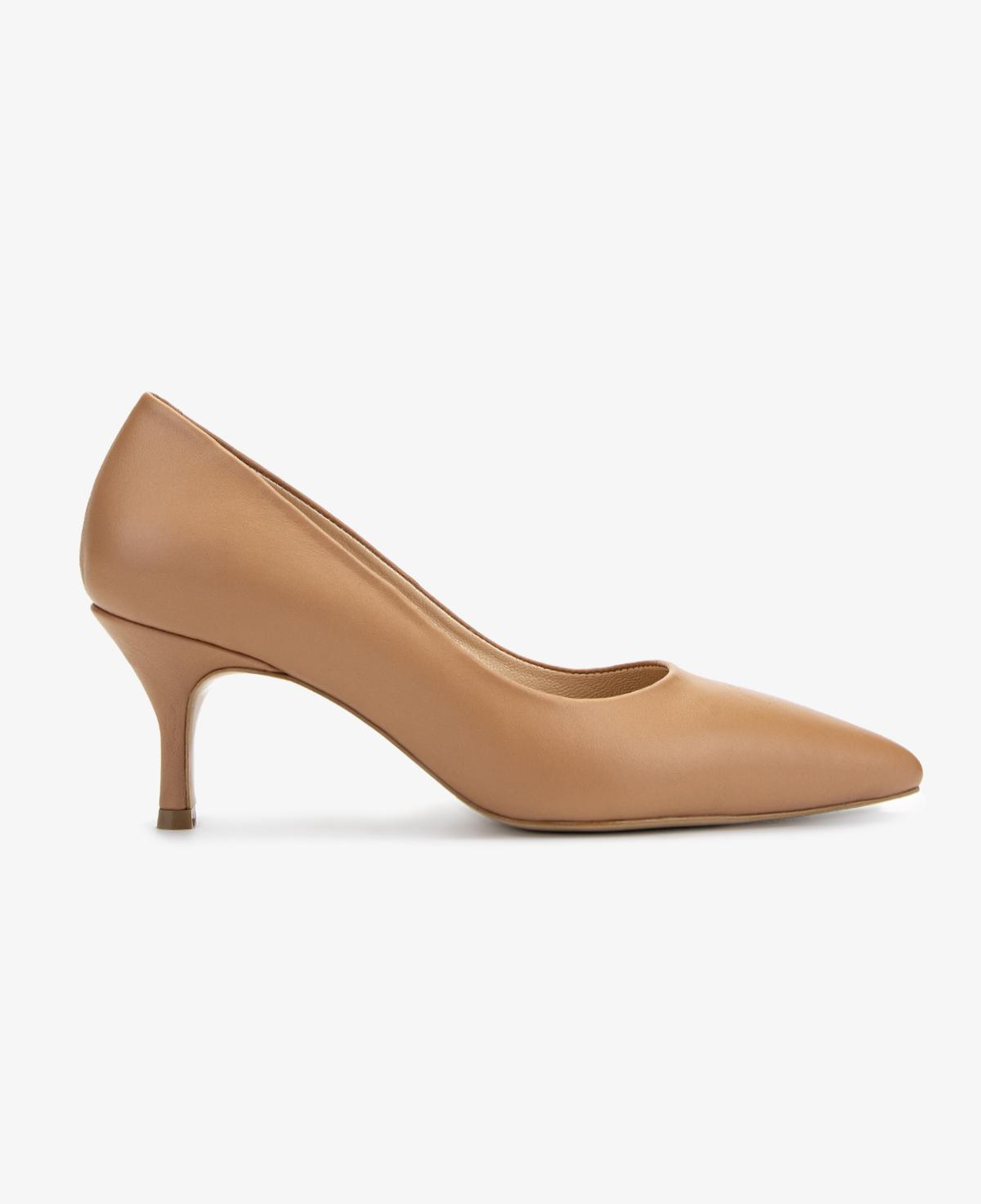 Valmenti Kadın Hakiki Deri Taba Deri Stiletto Ayakkabı