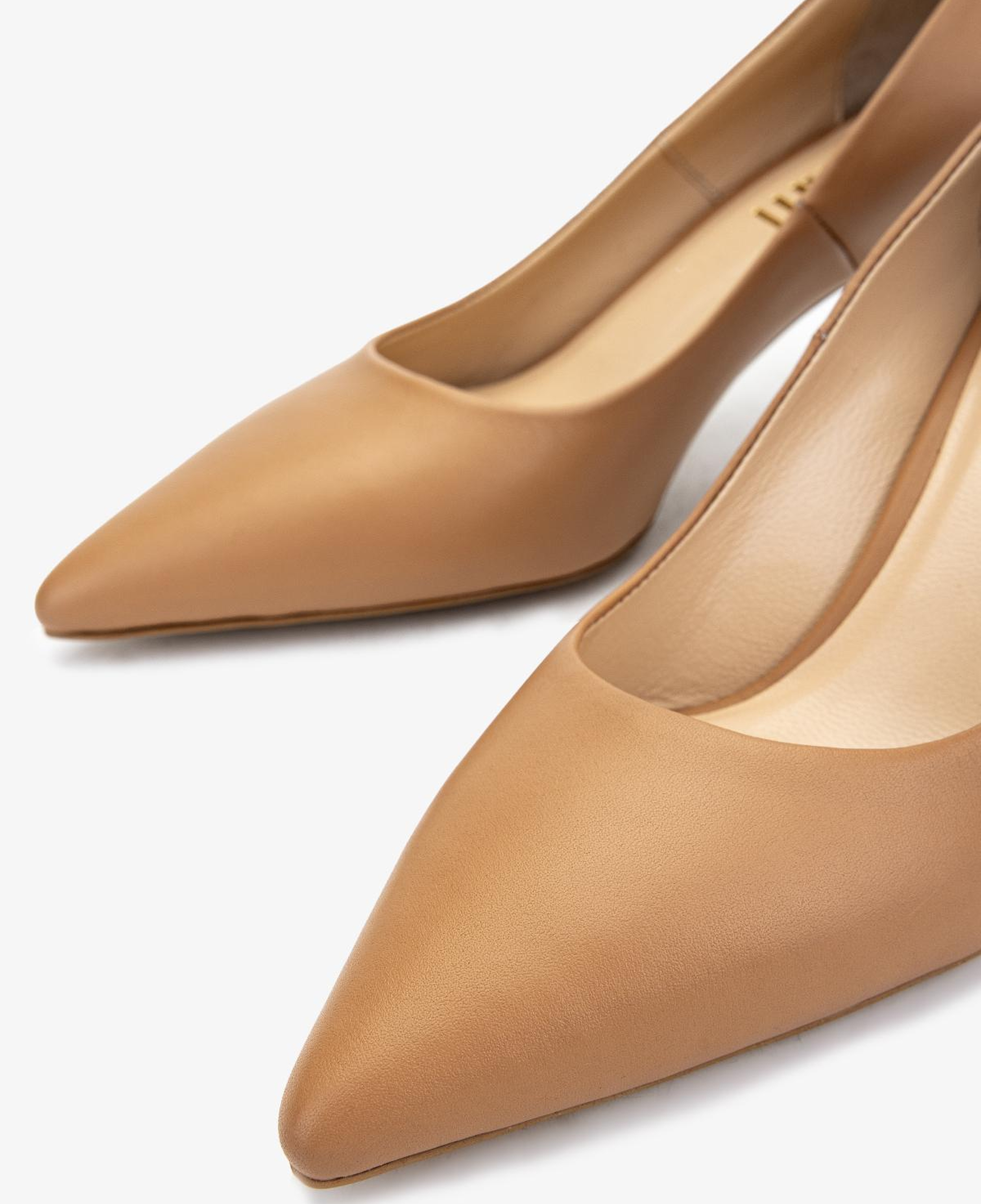 Valmenti Kadın Hakiki Deri Taba Deri Stiletto Ayakkabı