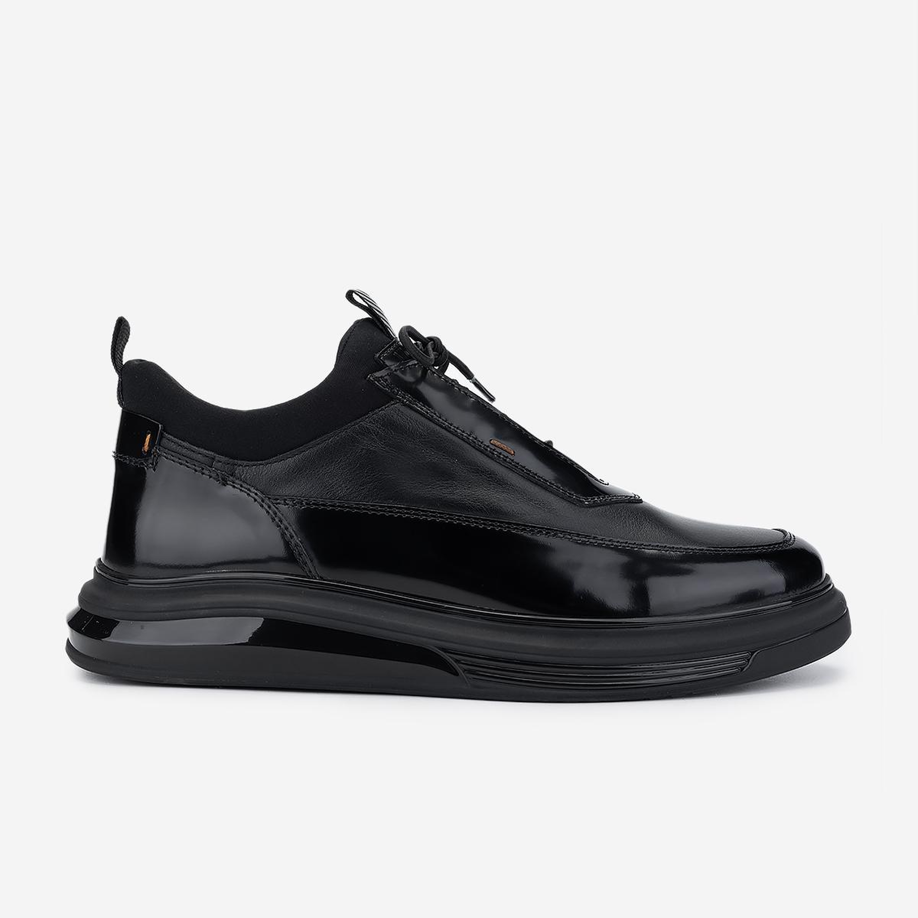 Valmenti Erkek Hakiki Deri Siyah Analin Casual Ayakkabı