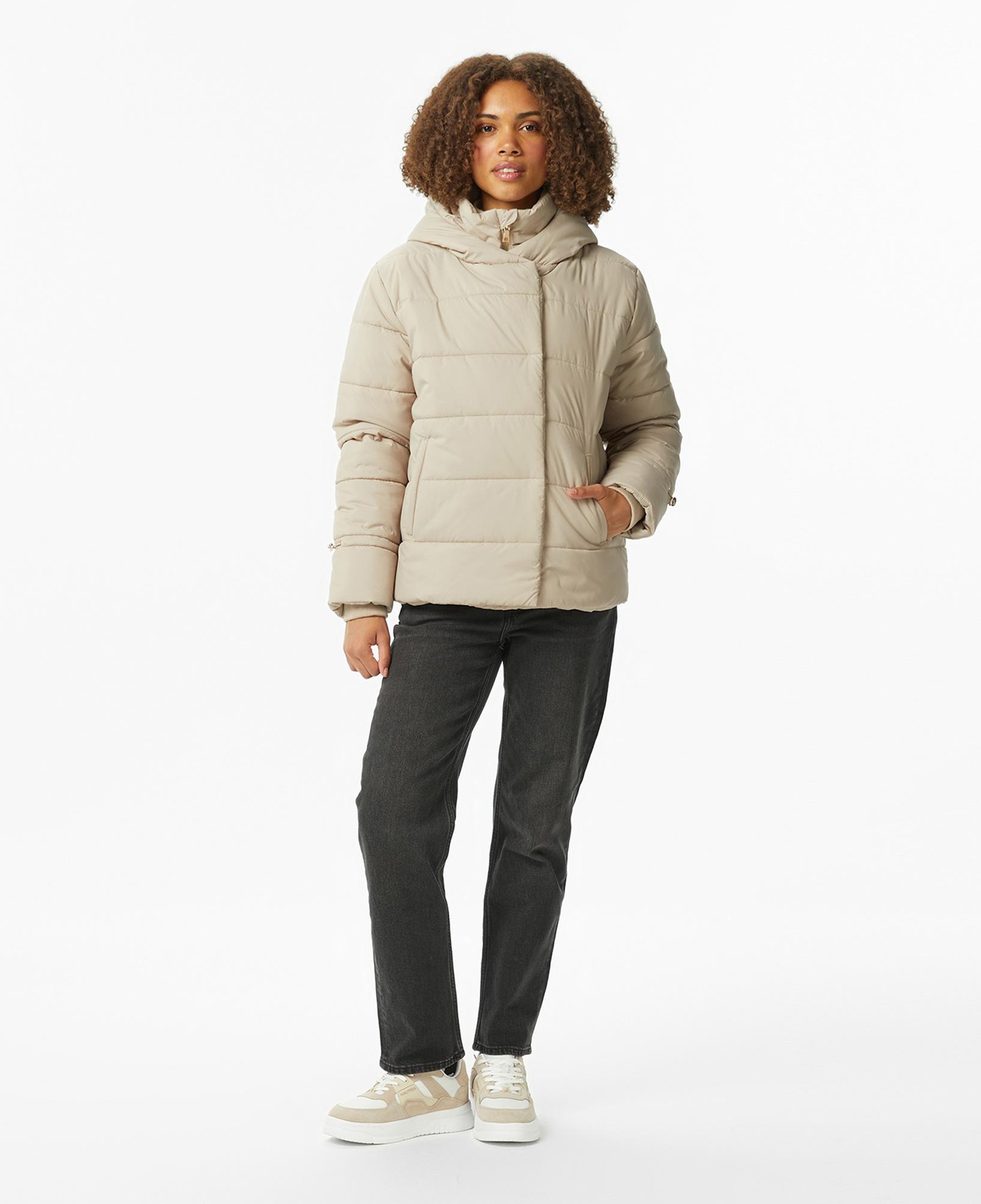 Nautica Kadın Bej Regular Fit Mont