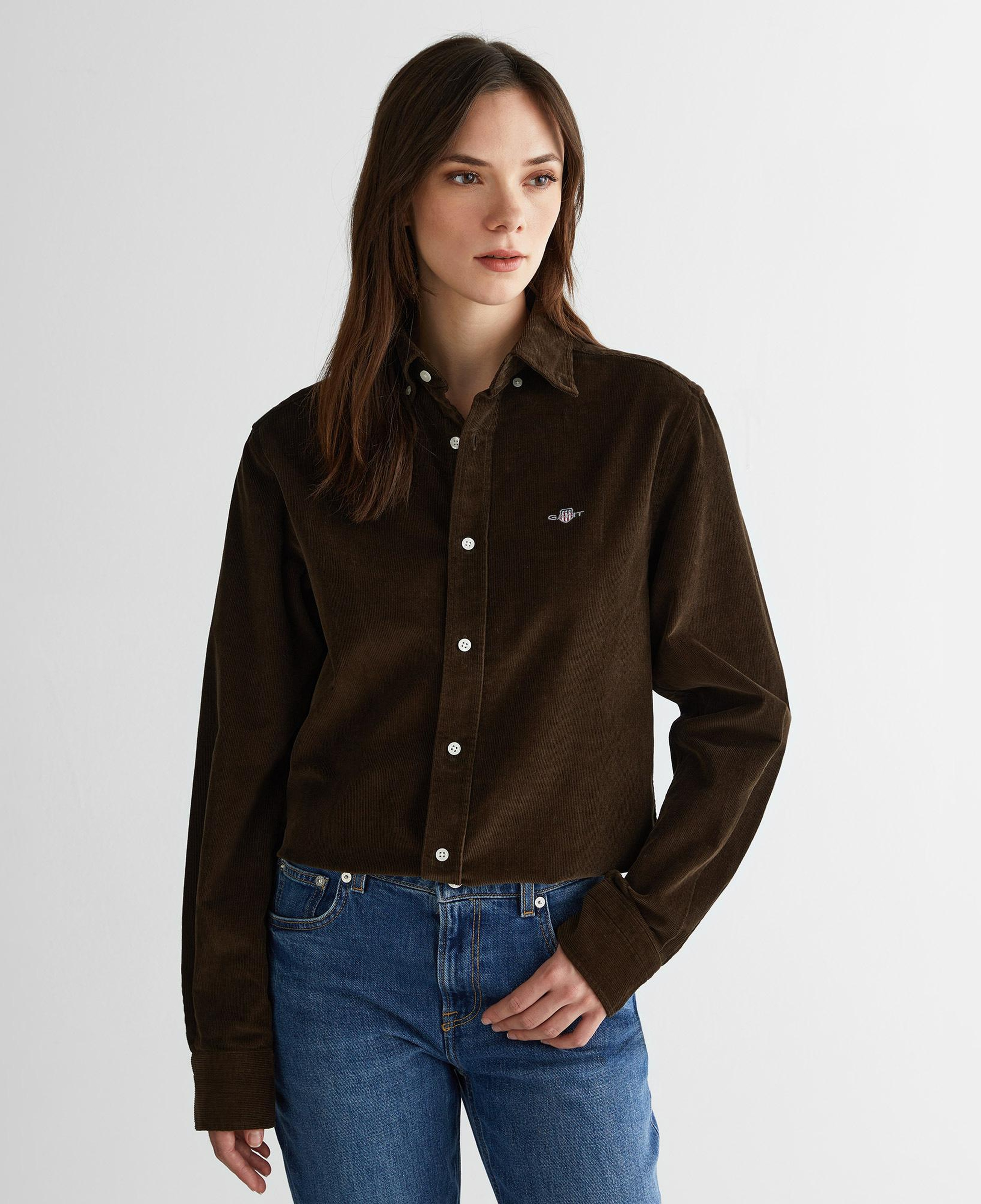 GANT Erkek Kahverengi Regular Fit Düğmeli Gömlek