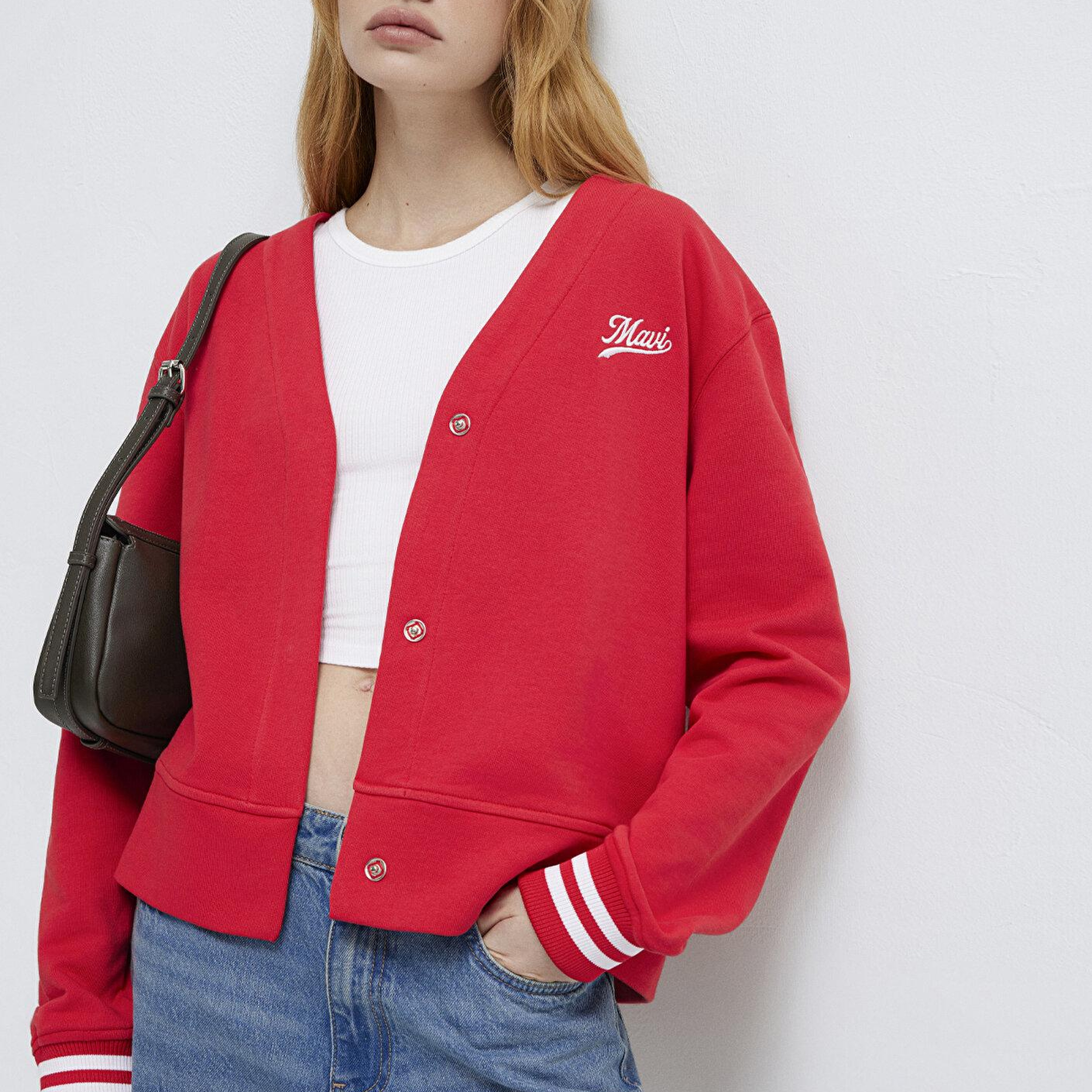 Mavi Mavi Baskılı Kırmızı Sweatshirt 1S10511-70477