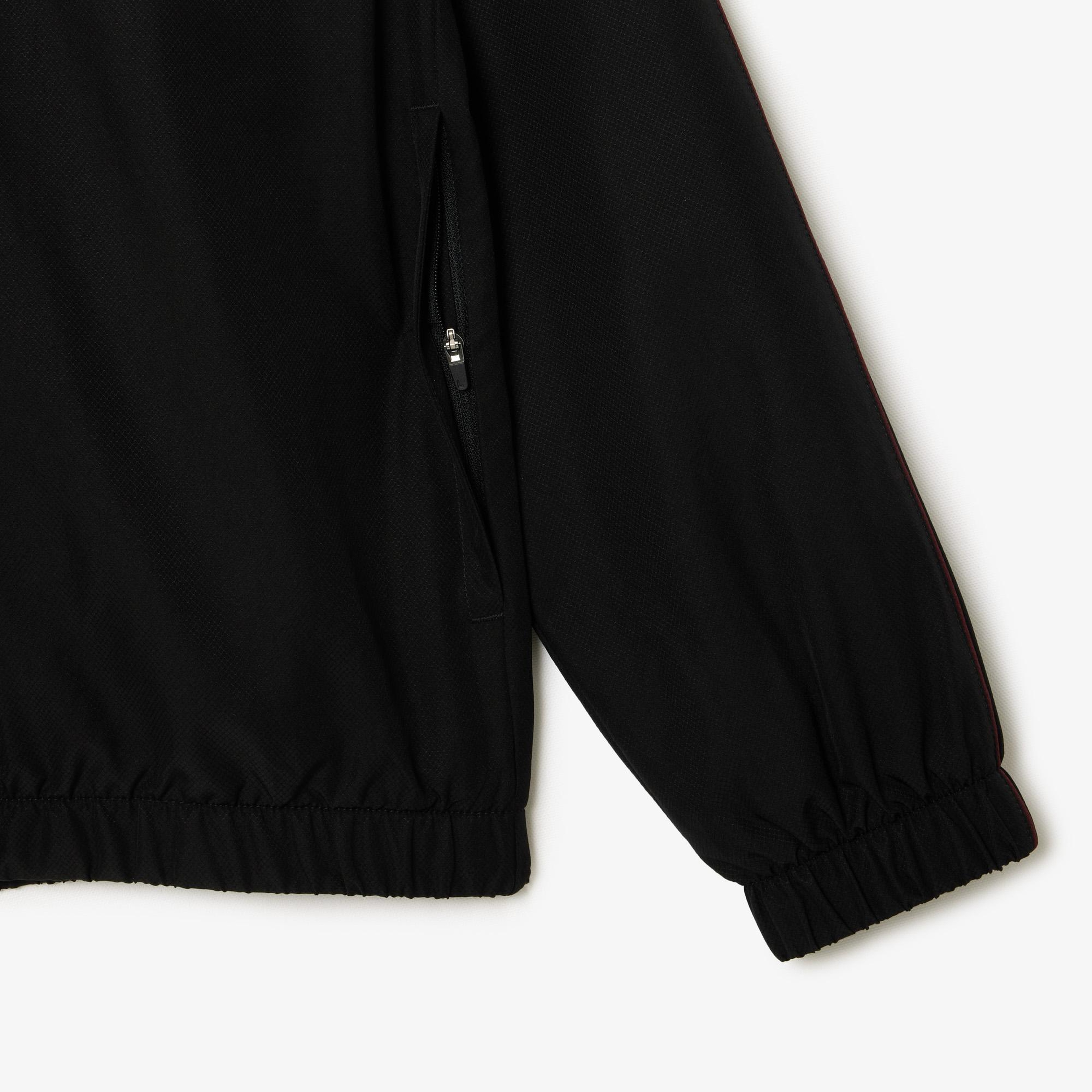 Lacoste Erkek Regular Fit Fermuarlı Yaka Baskılı Siyah Eşofman Takımı