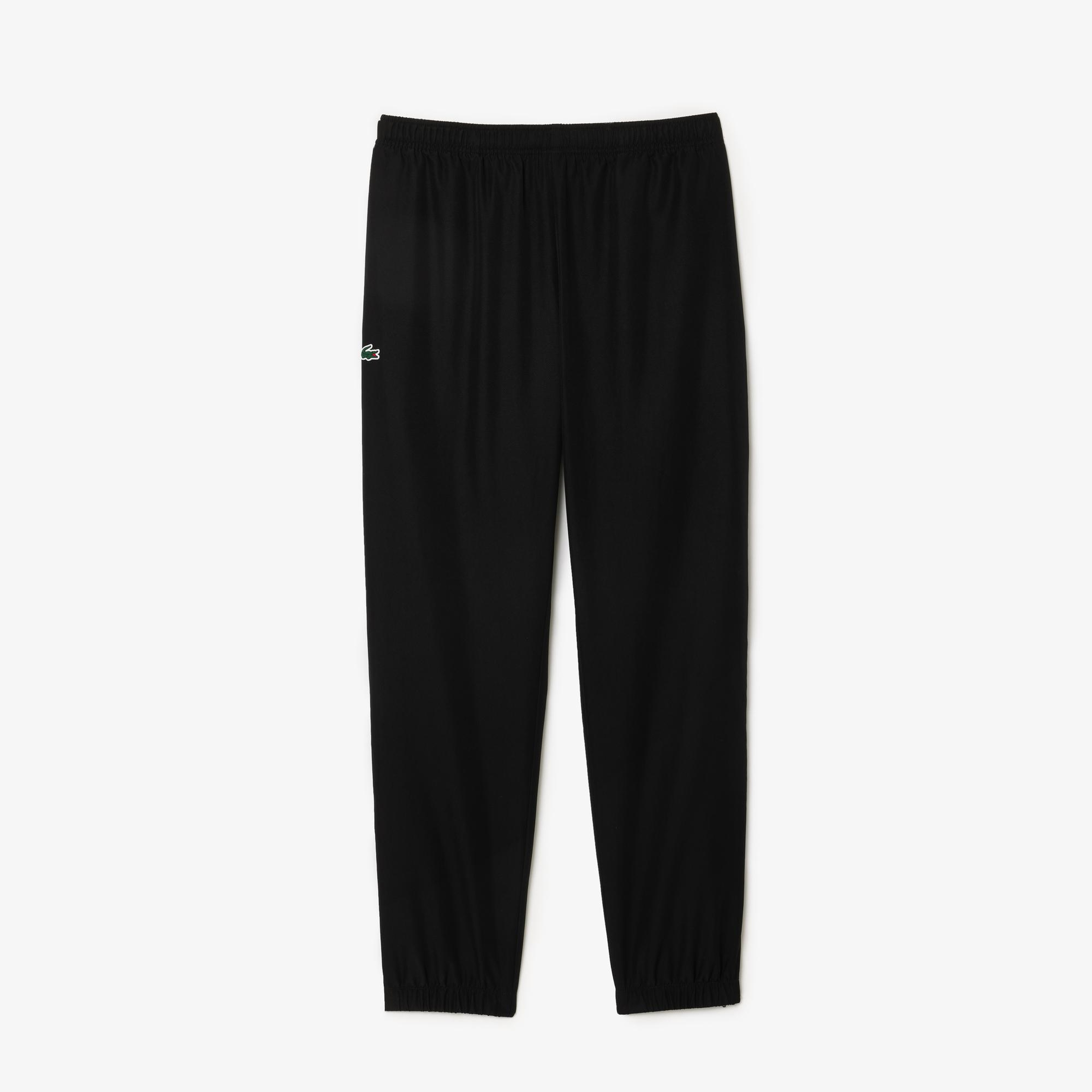 Lacoste Erkek Regular Fit Fermuarlı Yaka Baskılı Siyah Eşofman Takımı