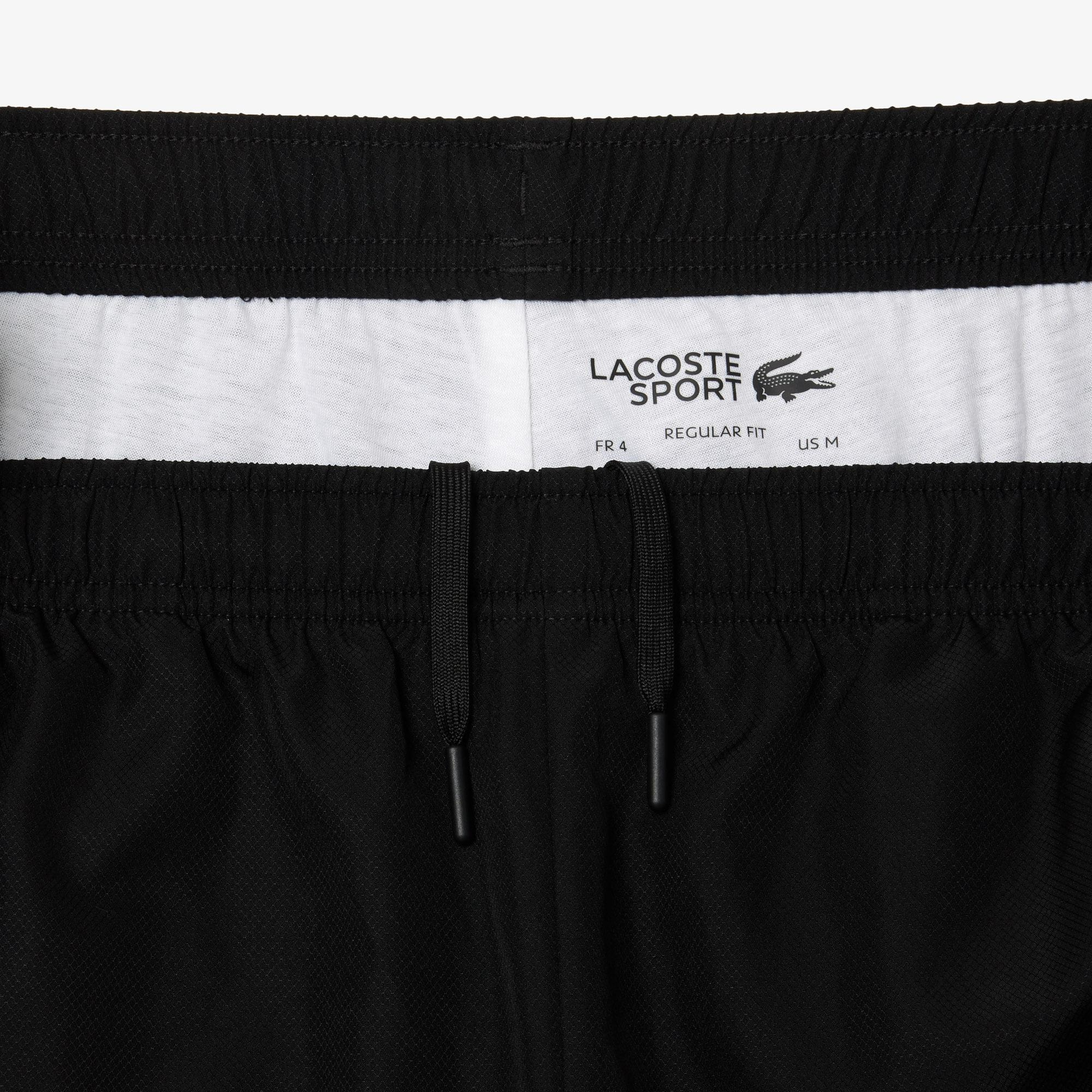 Lacoste Erkek Regular Fit Fermuarlı Yaka Baskılı Siyah Eşofman Takımı