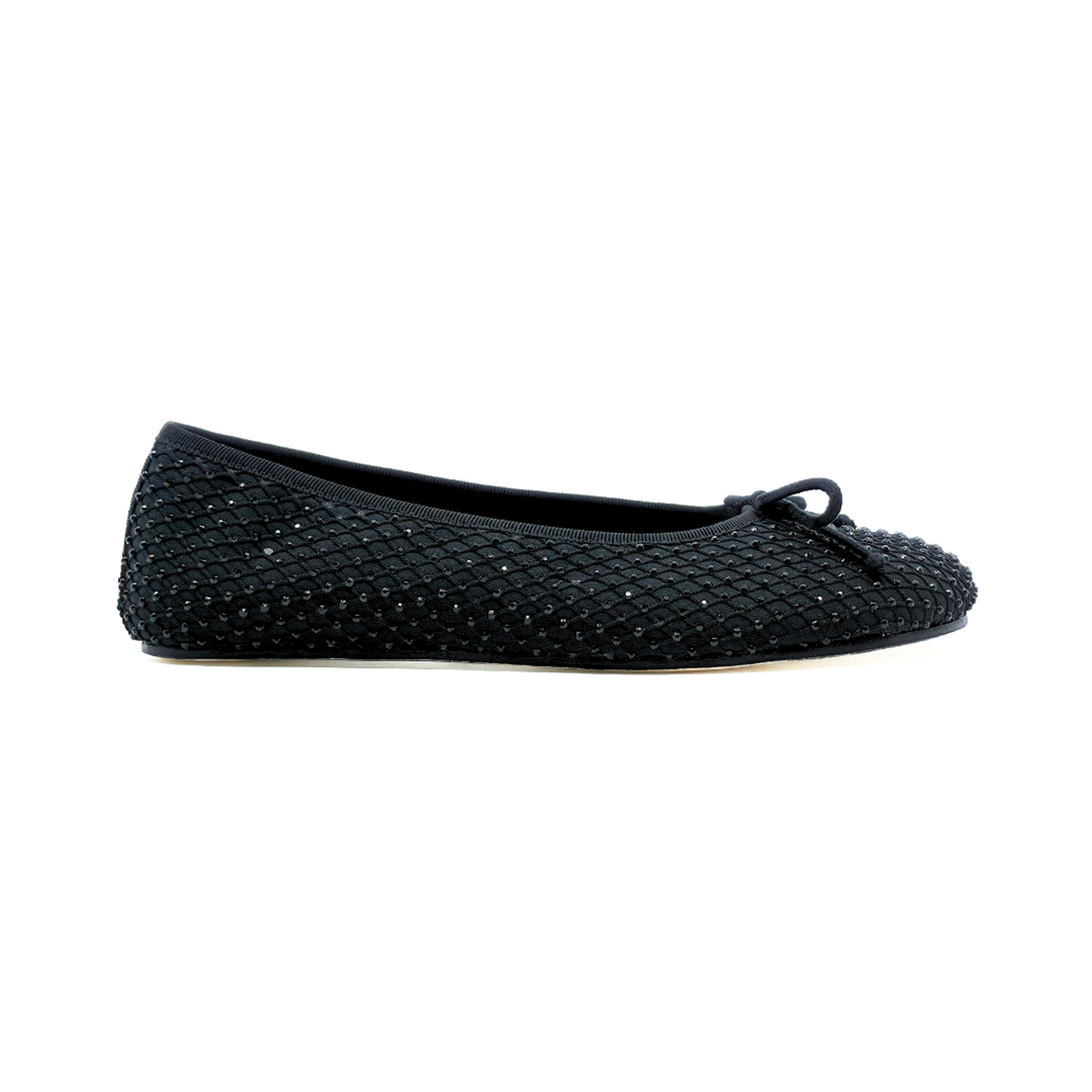 Lucia - Siyah Taş İşlemeli Barefoot Babet