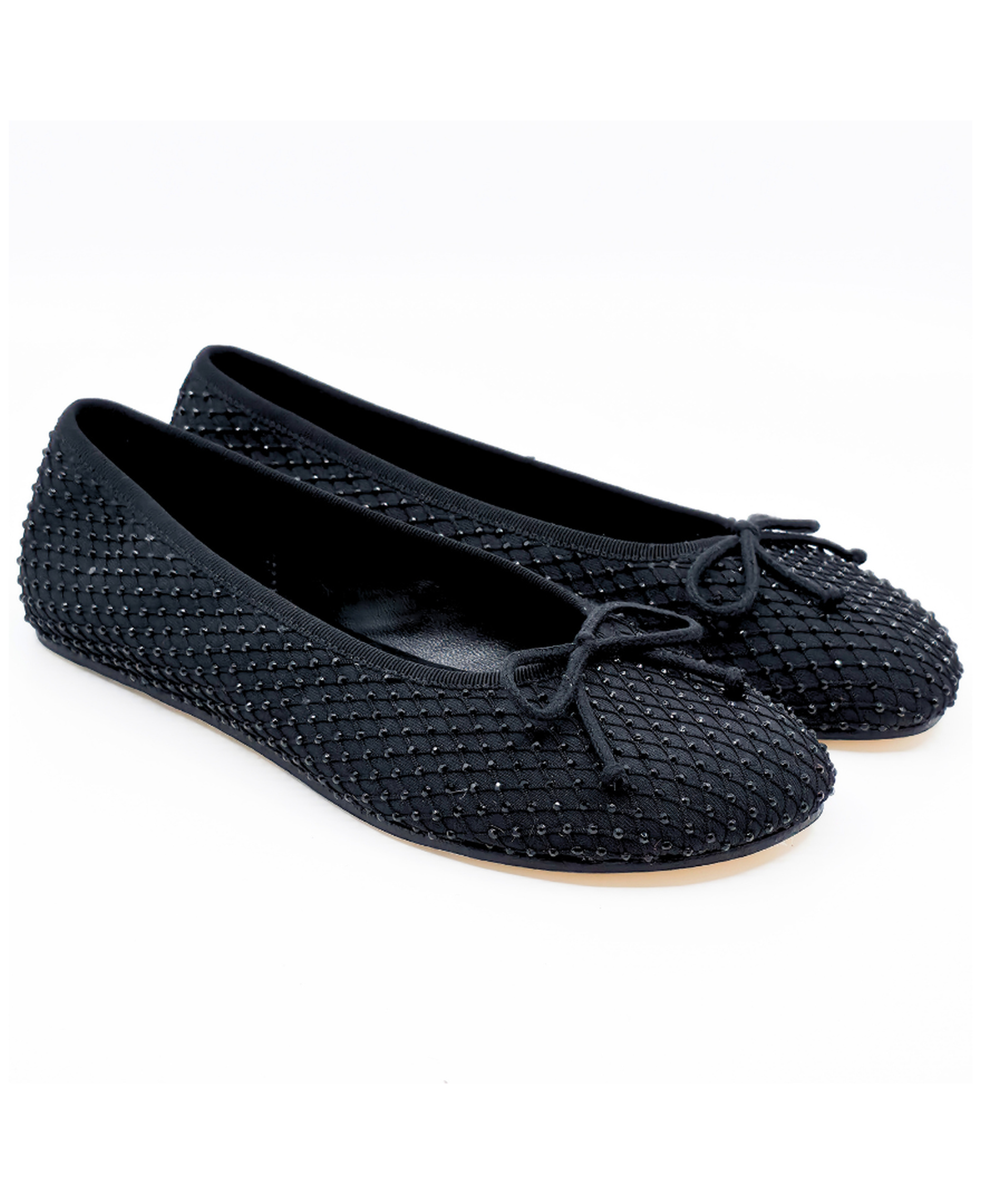 Lucia - Siyah Taş İşlemeli Barefoot Babet