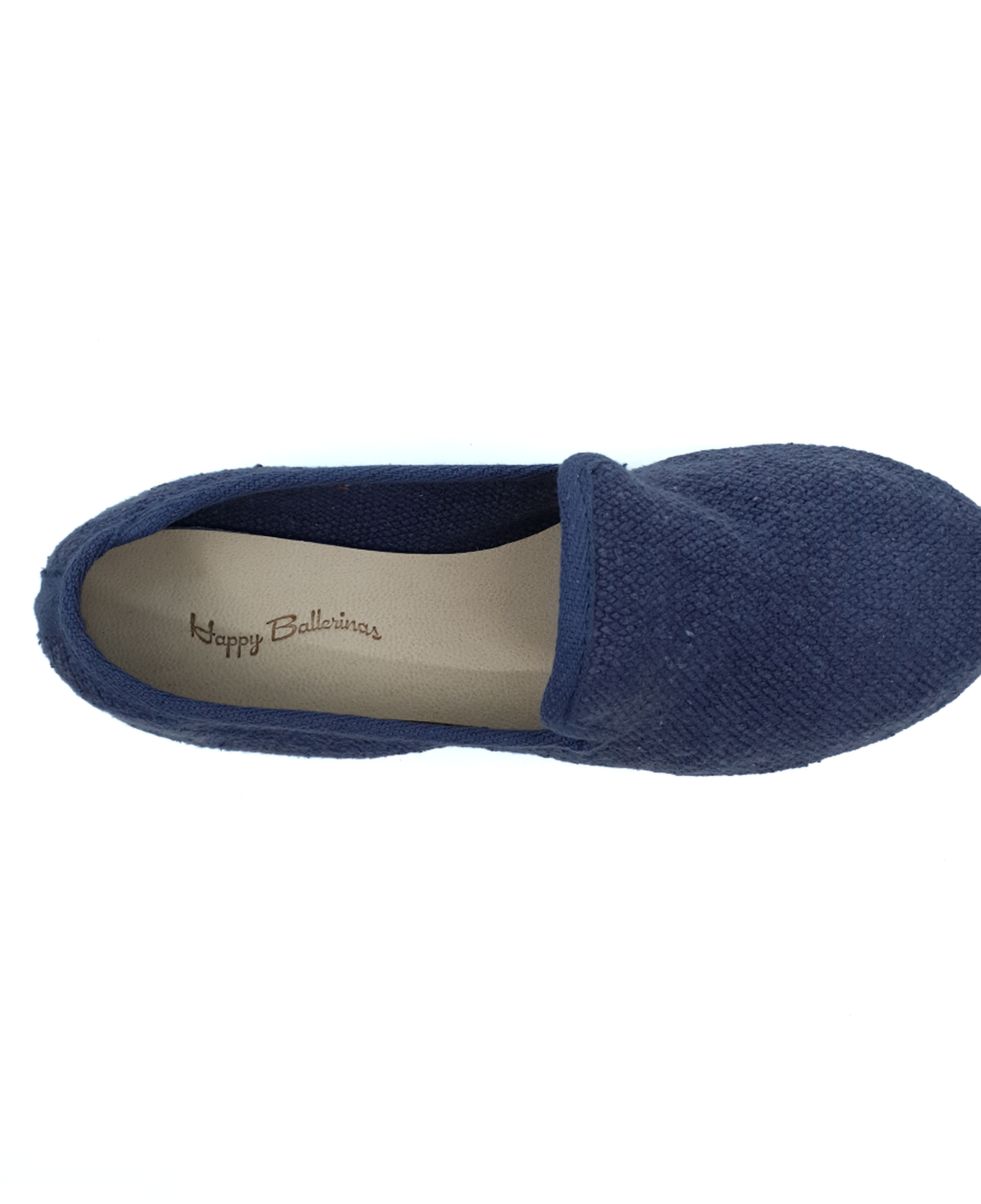 Barbara - Lacivert Koton Kumaş Barefoot Loafer Ayakkabı