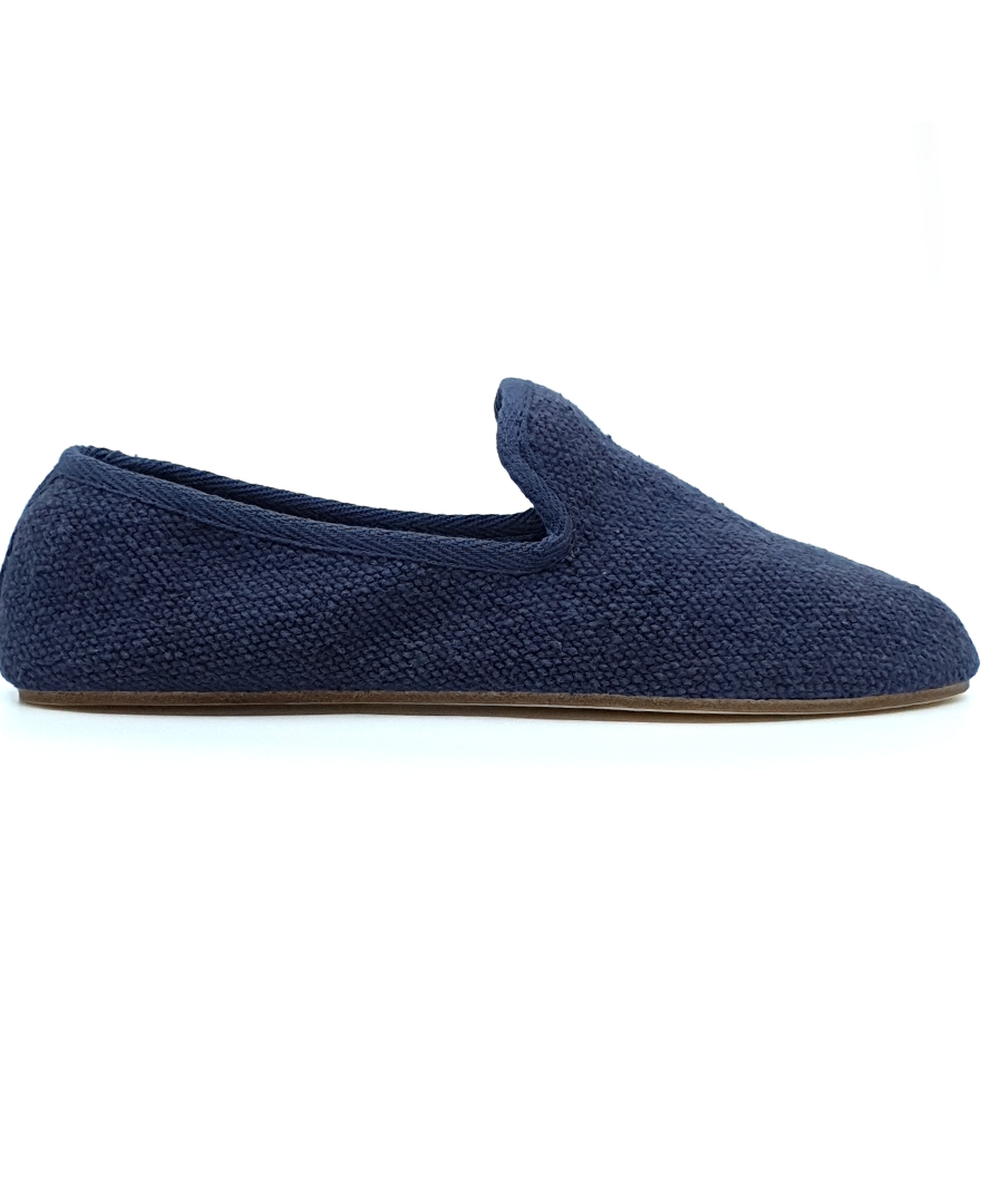 Barbara - Lacivert Koton Kumaş Barefoot Loafer Ayakkabı