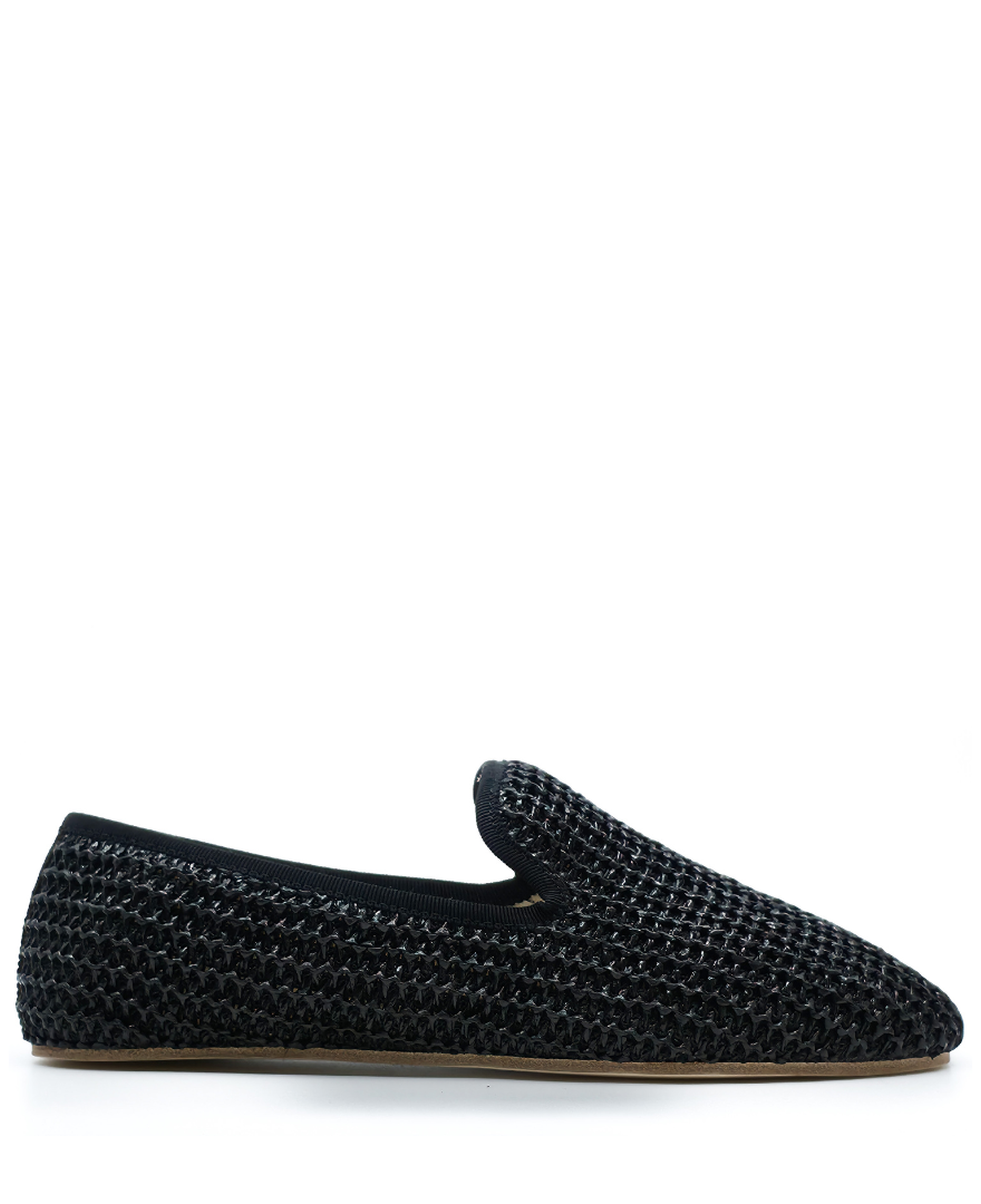 Barbara - Siyah Örgü Barefoot Loafer Ayakkabı