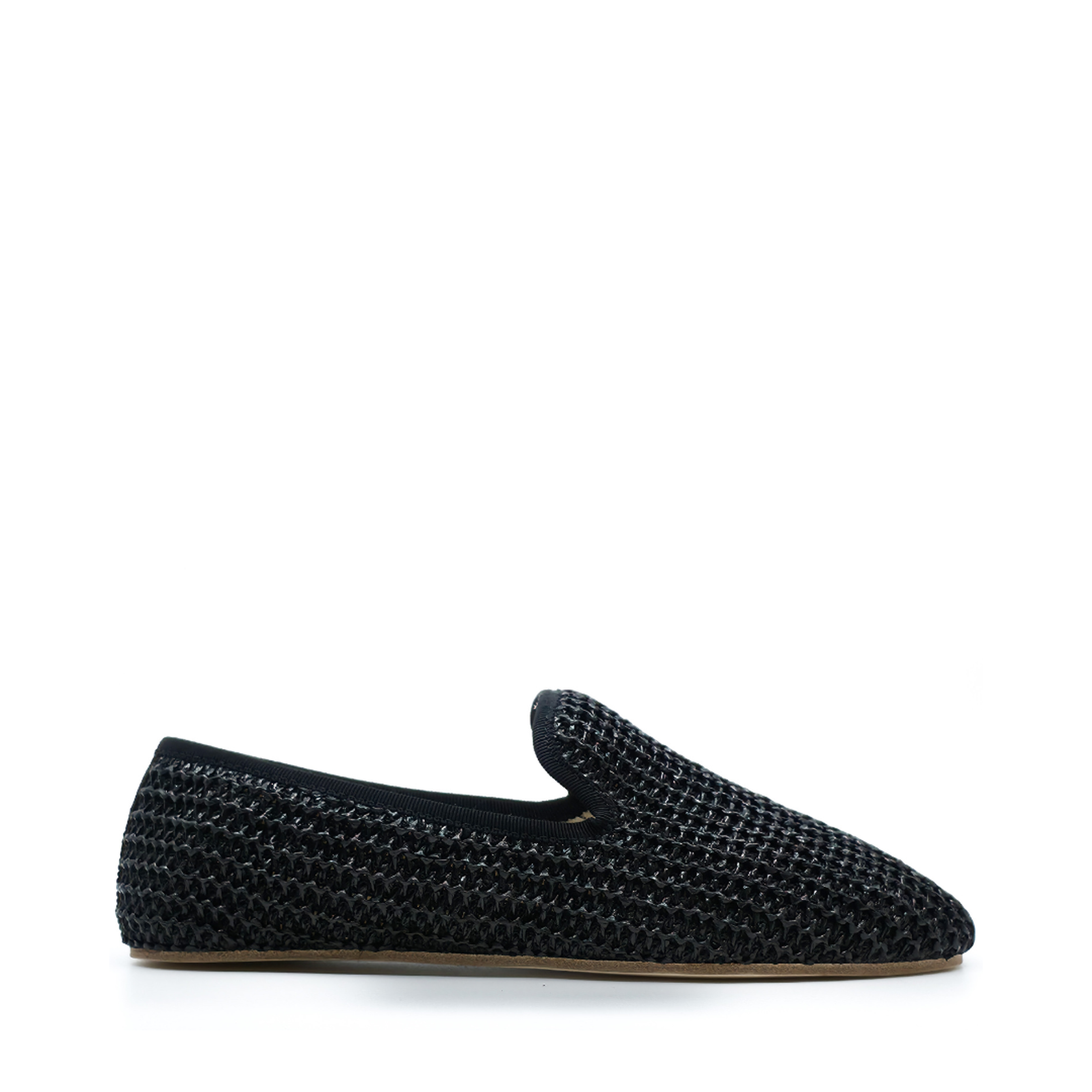 Barbara - Siyah Örgü Barefoot Loafer Ayakkabı