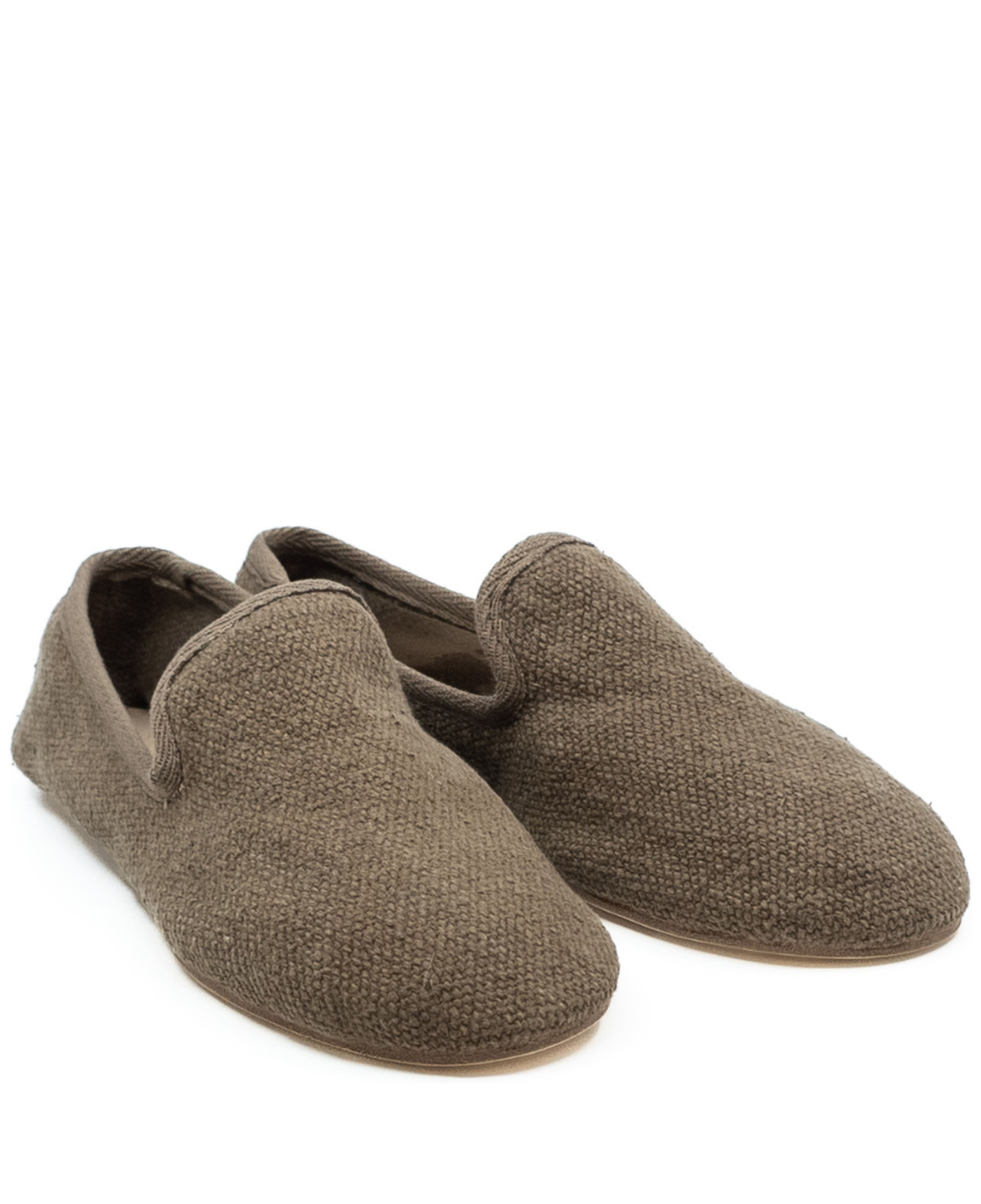 Barbara - Haki Koton Kumaş Barefoot Loafer