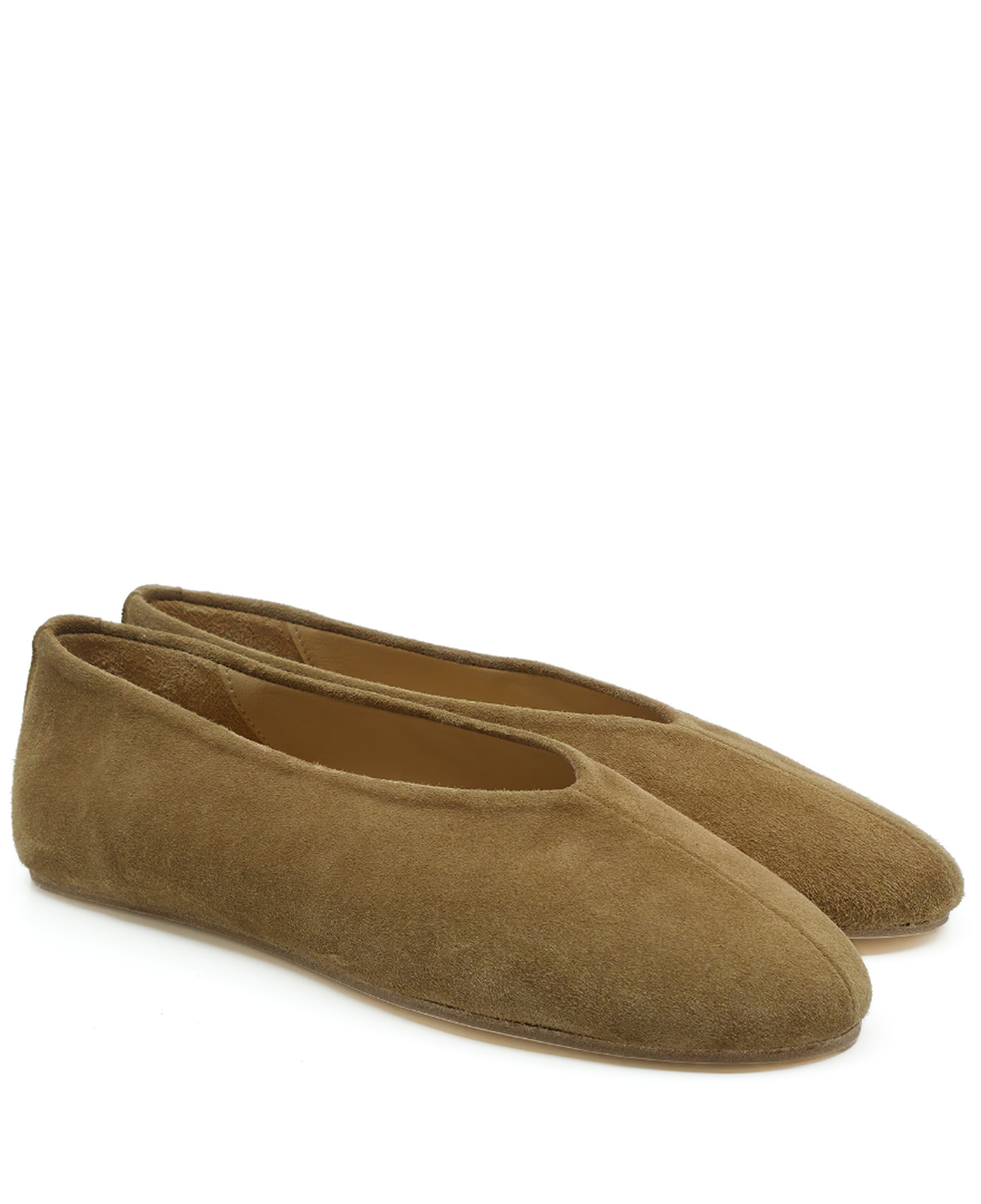 Ginevra - Tütün Rengi Süet Barefoot Babet