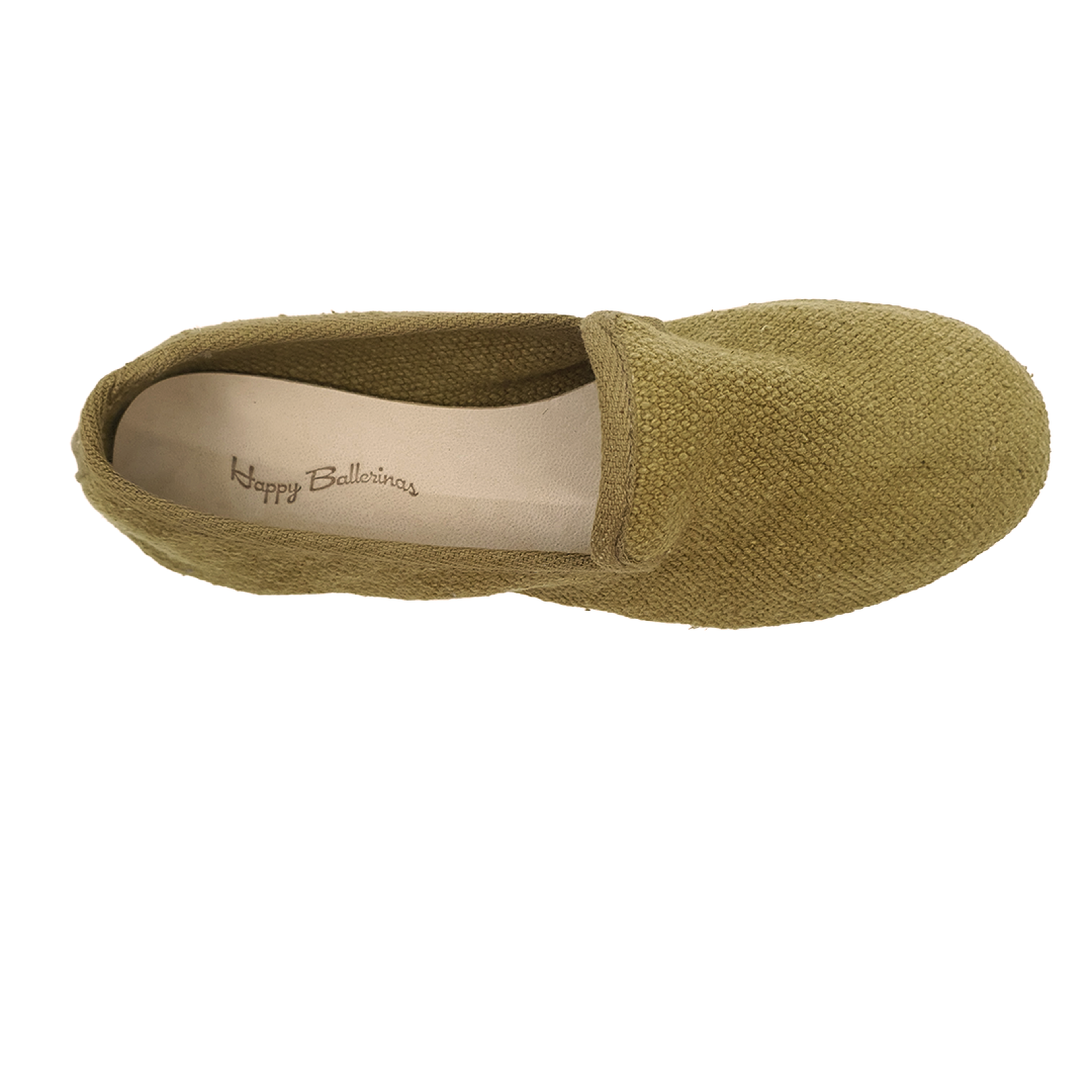 Barbara - Yeşil Koton Kumaş Barefoot Loafer Ayakkabı