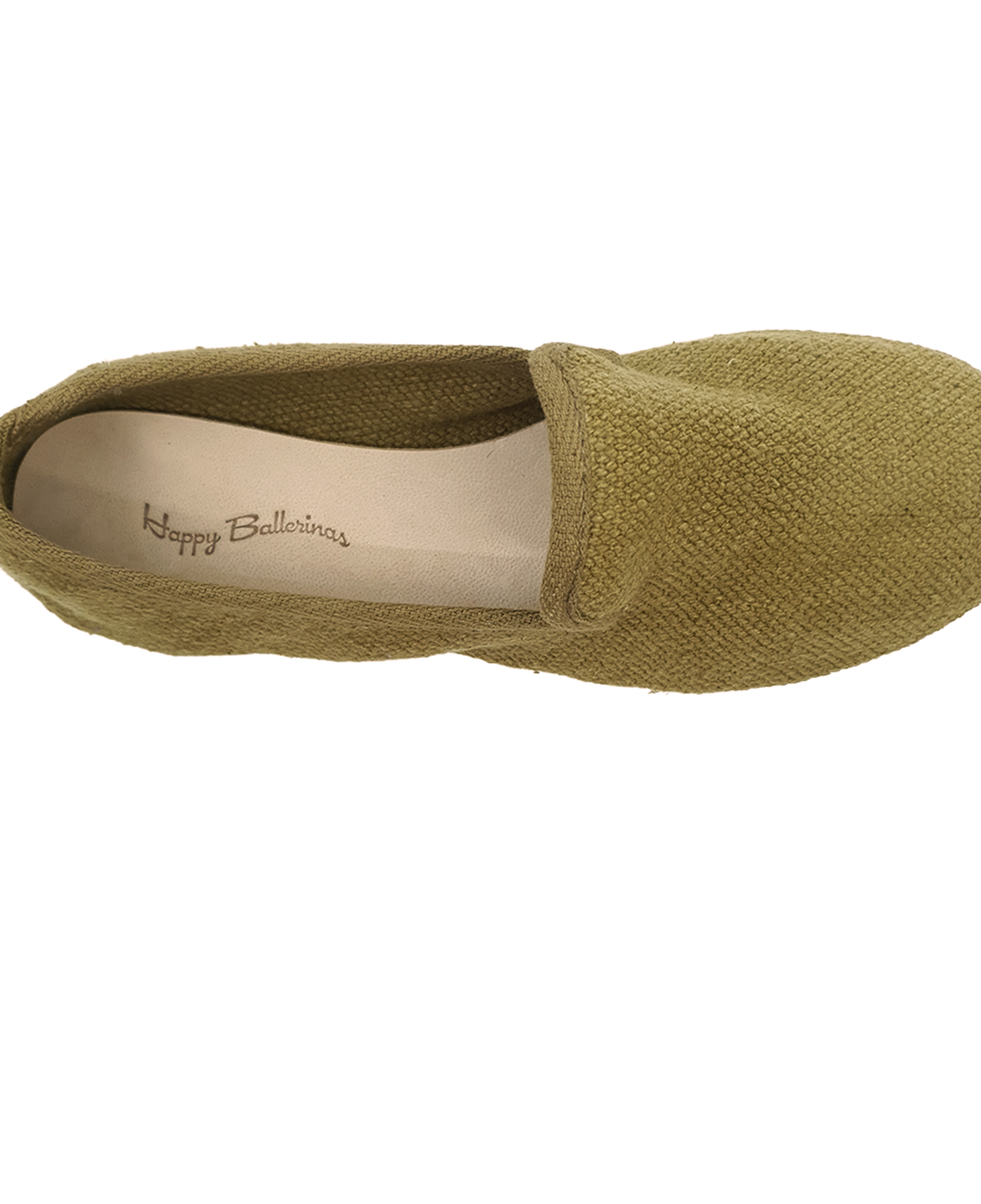 Barbara - Yeşil Koton Kumaş Barefoot Loafer Ayakkabı