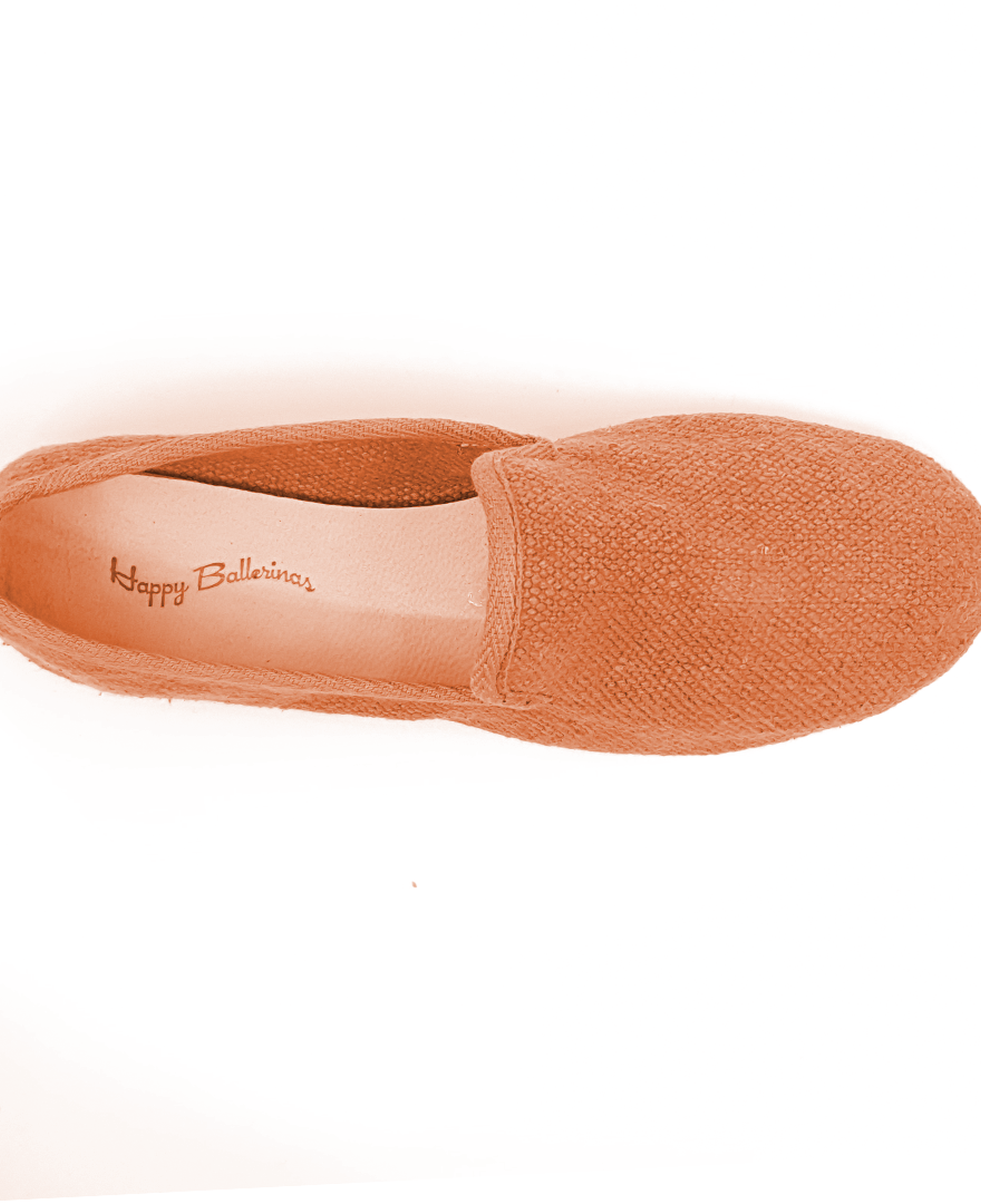 Barbara - Kiremit Rengi Koton Kumaş Barefoot Loafer Ayakkabı