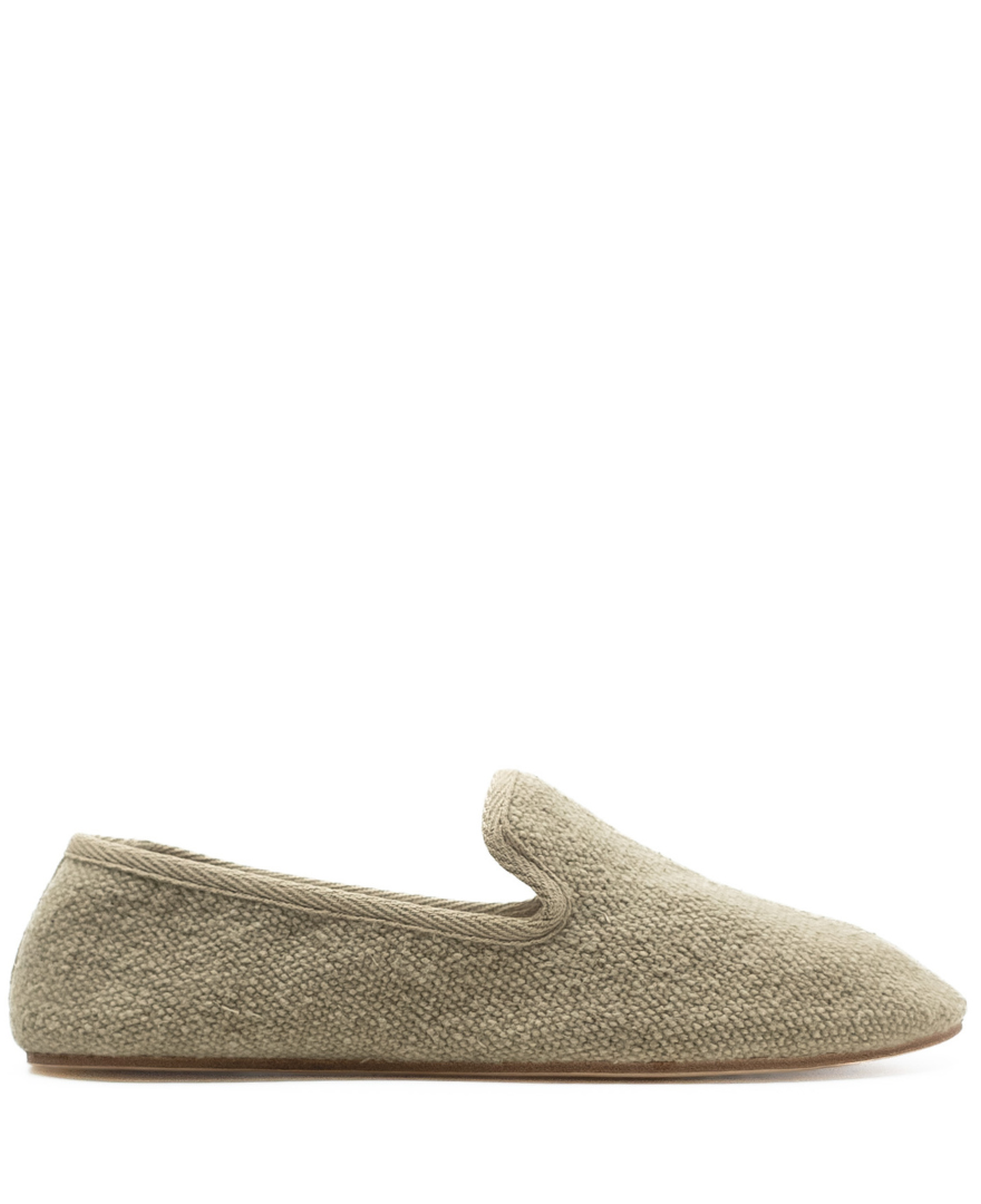 Barbara - Bej Koton Kumaş Barefoot Loafer