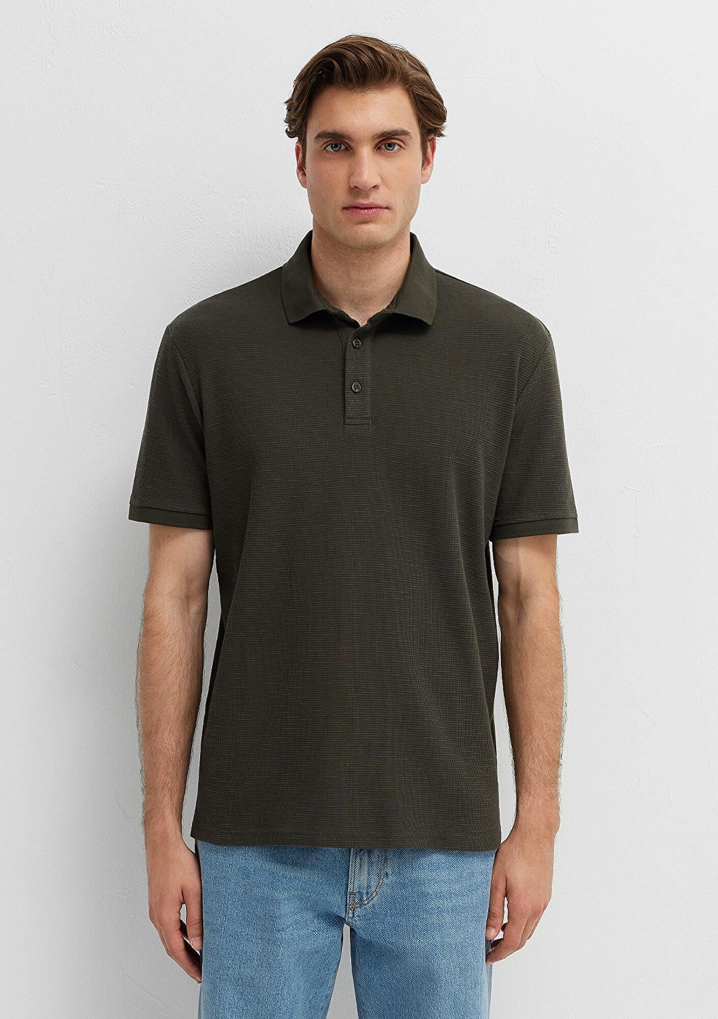 Mavi Yeşil Polo Tişört Slim Fit / Dar Kesim 0612521-71553