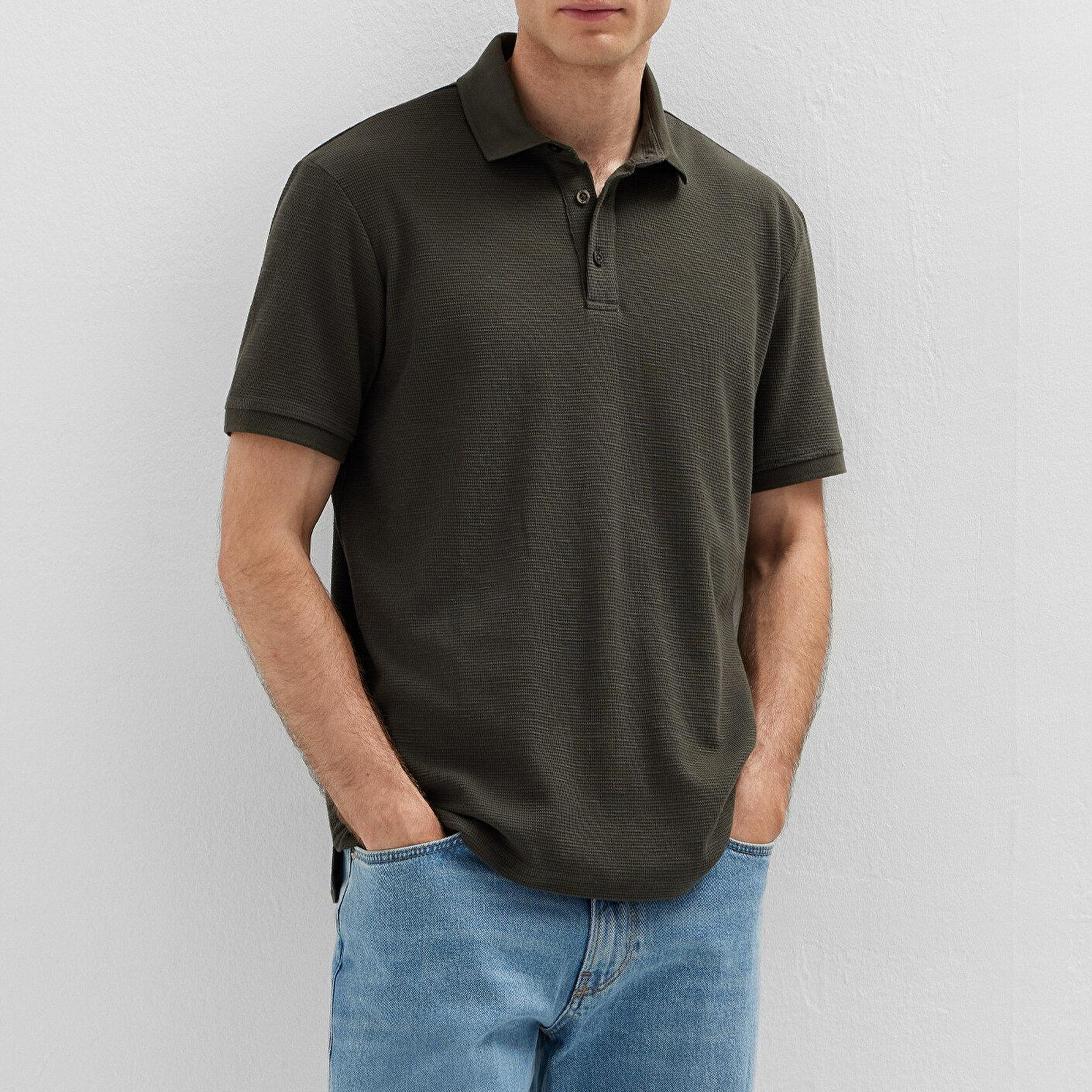 Mavi Yeşil Polo Tişört Slim Fit / Dar Kesim 0612521-71553