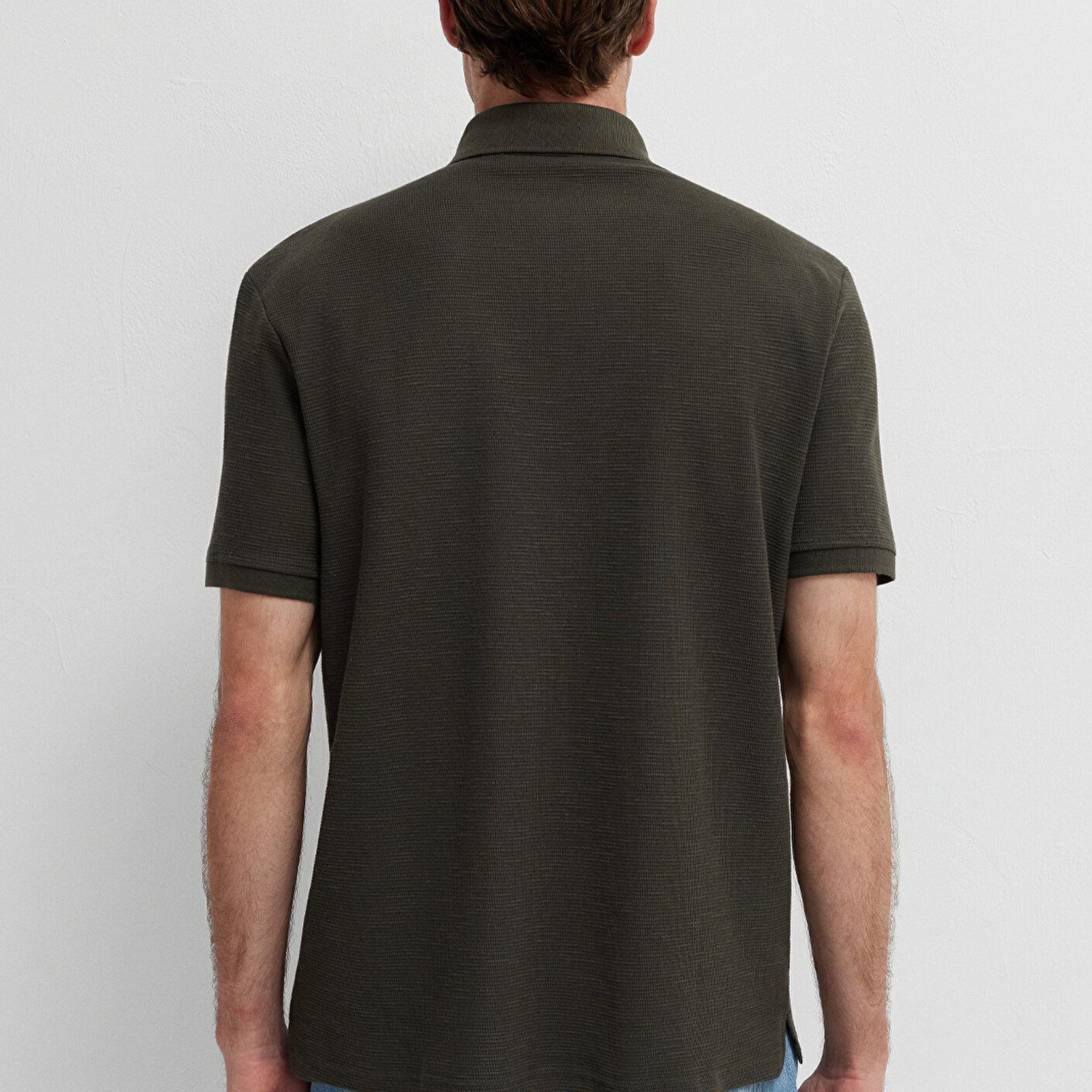 Mavi Yeşil Polo Tişört Slim Fit / Dar Kesim 0612521-71553