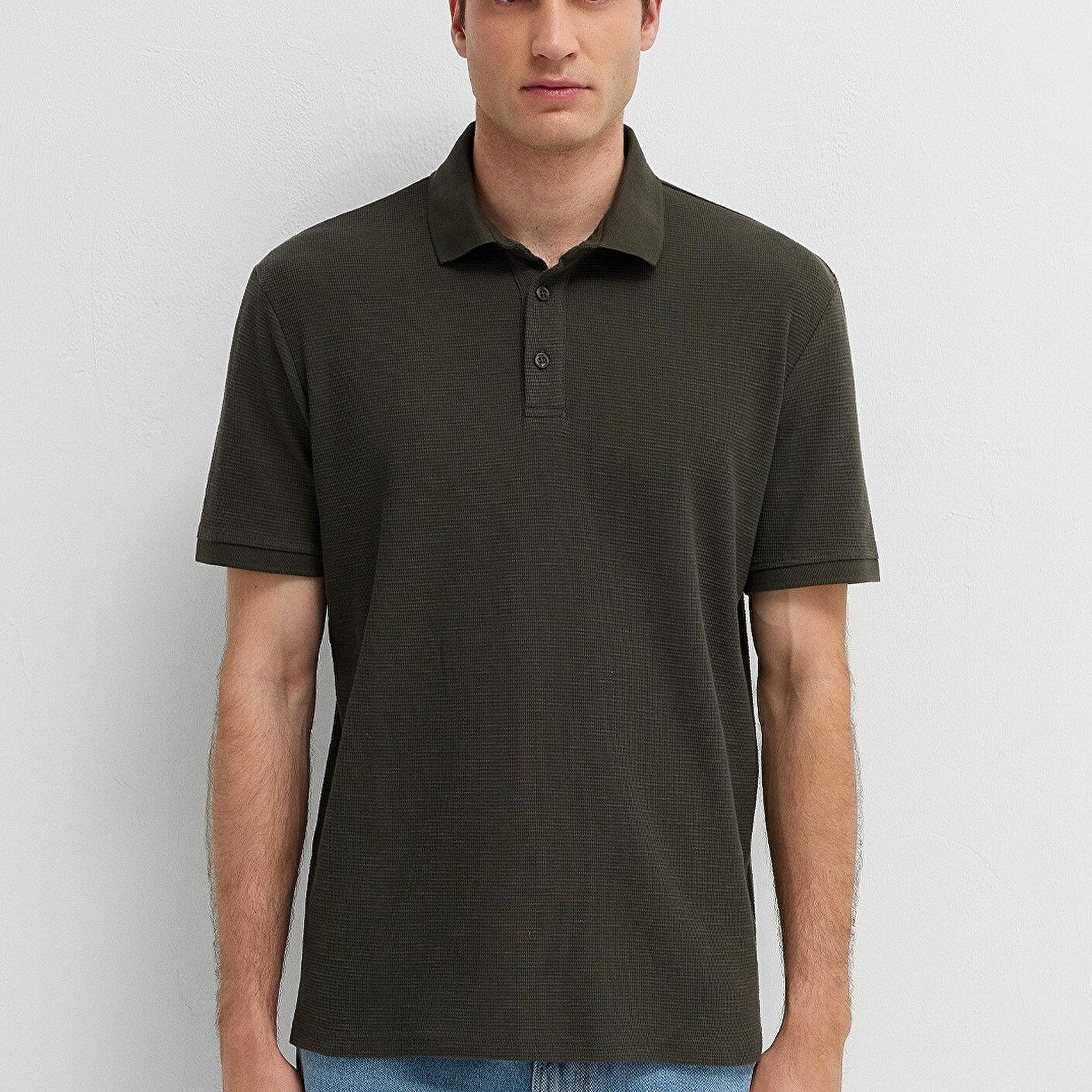 Mavi Yeşil Polo Tişört Slim Fit / Dar Kesim 0612521-71553